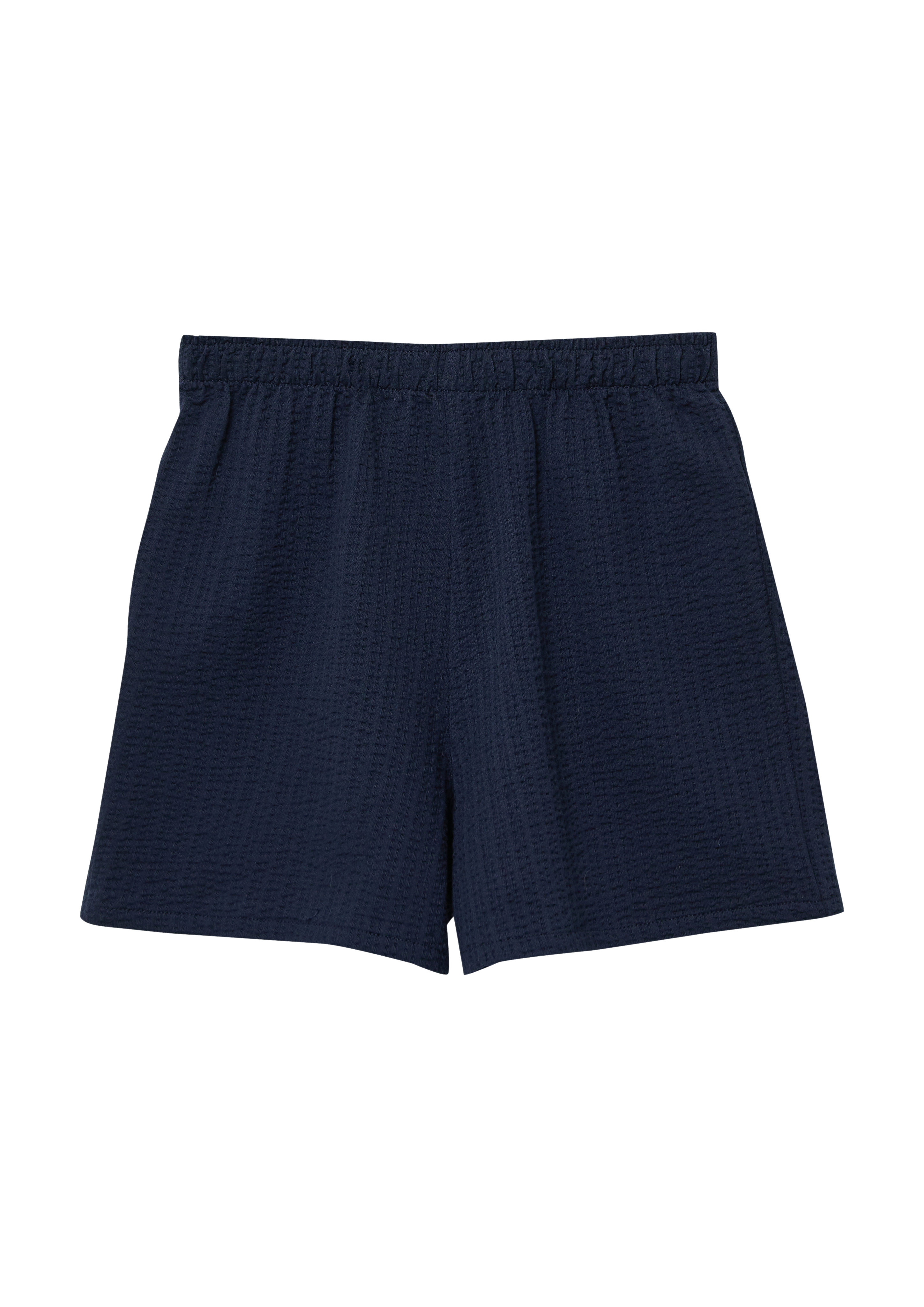s.Oliver - Strukturierte Shorts mit hohem Bund, Mädchen, blau