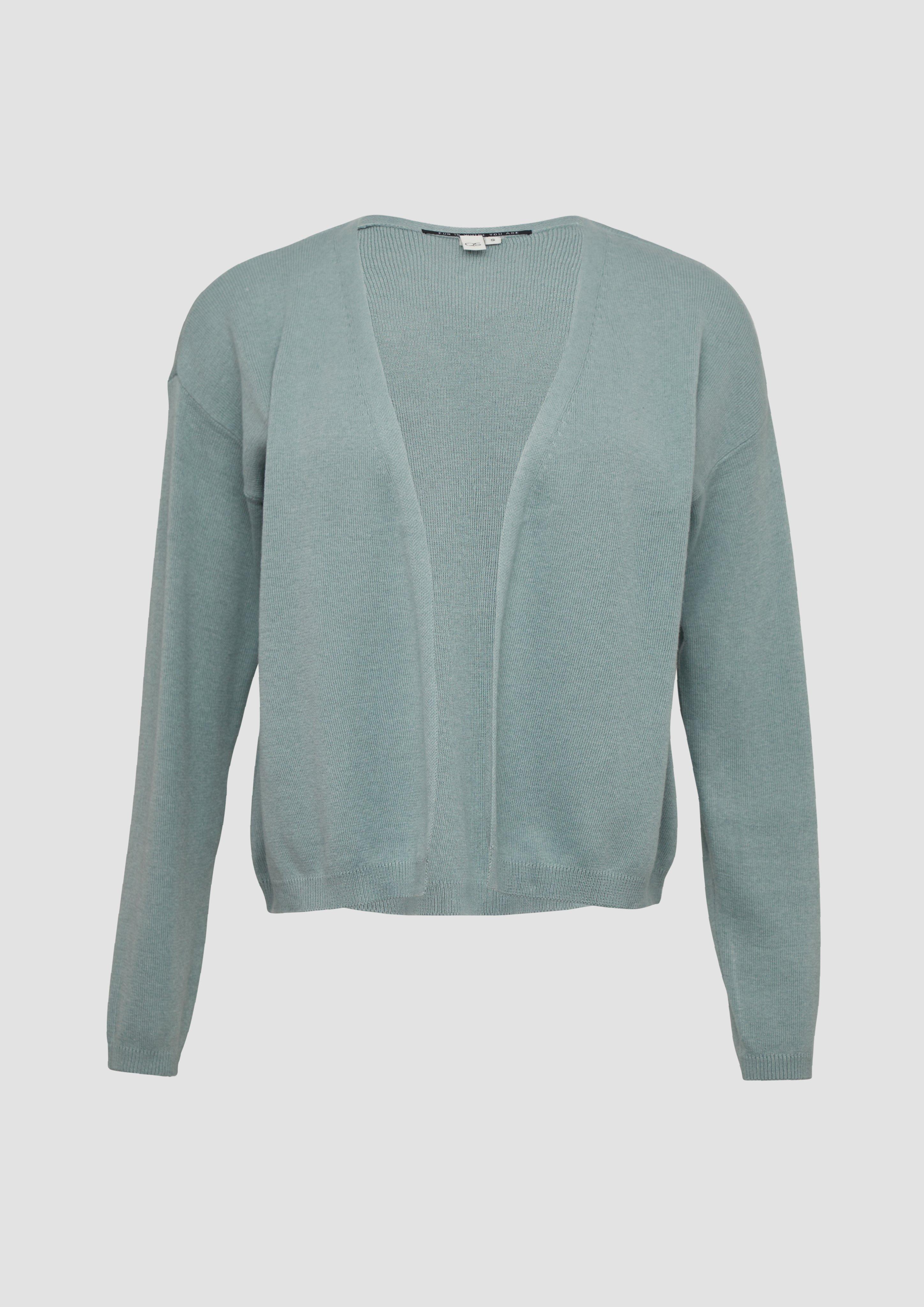 Thumbnail - QS - Strickjacke mit überschnittener Schulter, Damen, grün