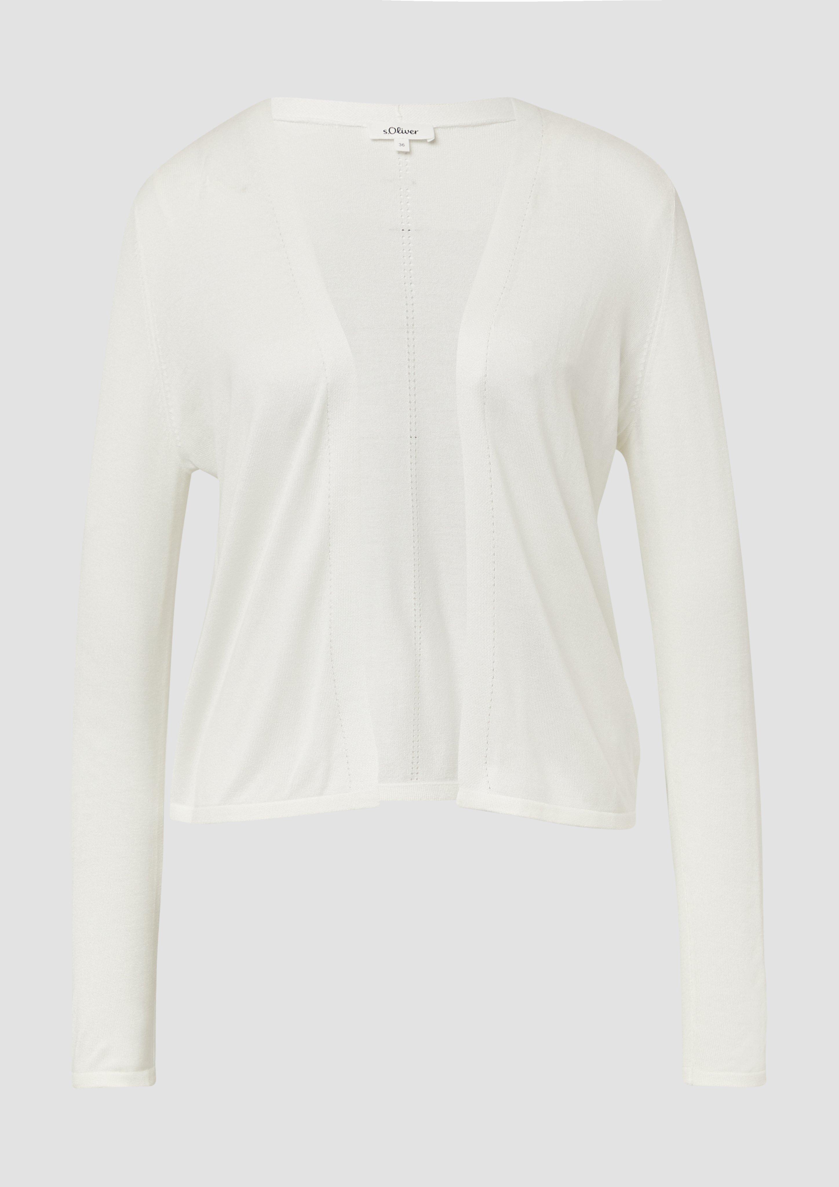 s.Oliver - Leichte Strickjacke aus Viskose, Damen, creme