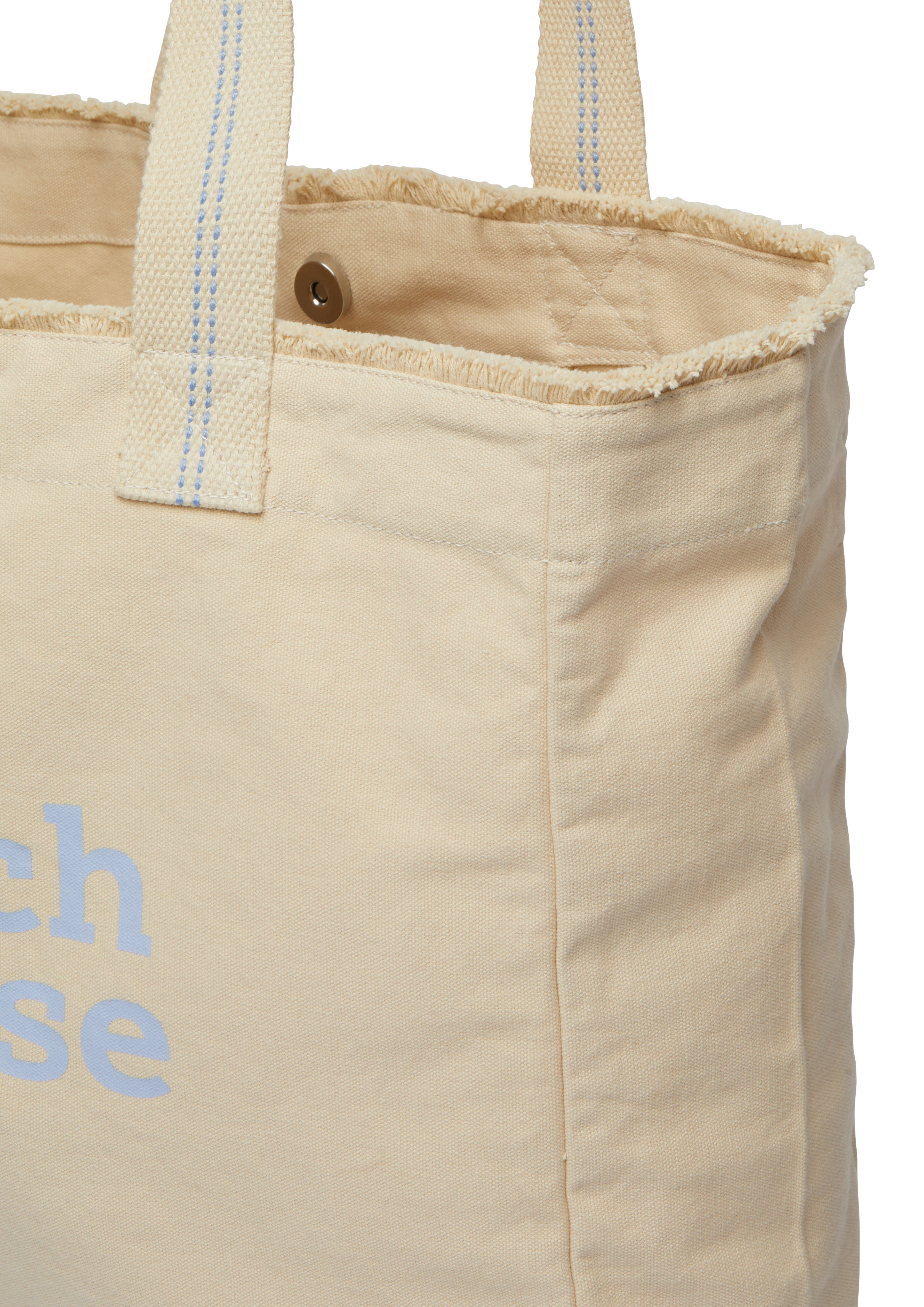 s.Oliver - Shopper aus Canvas mit Artwork, Damen, Beige
