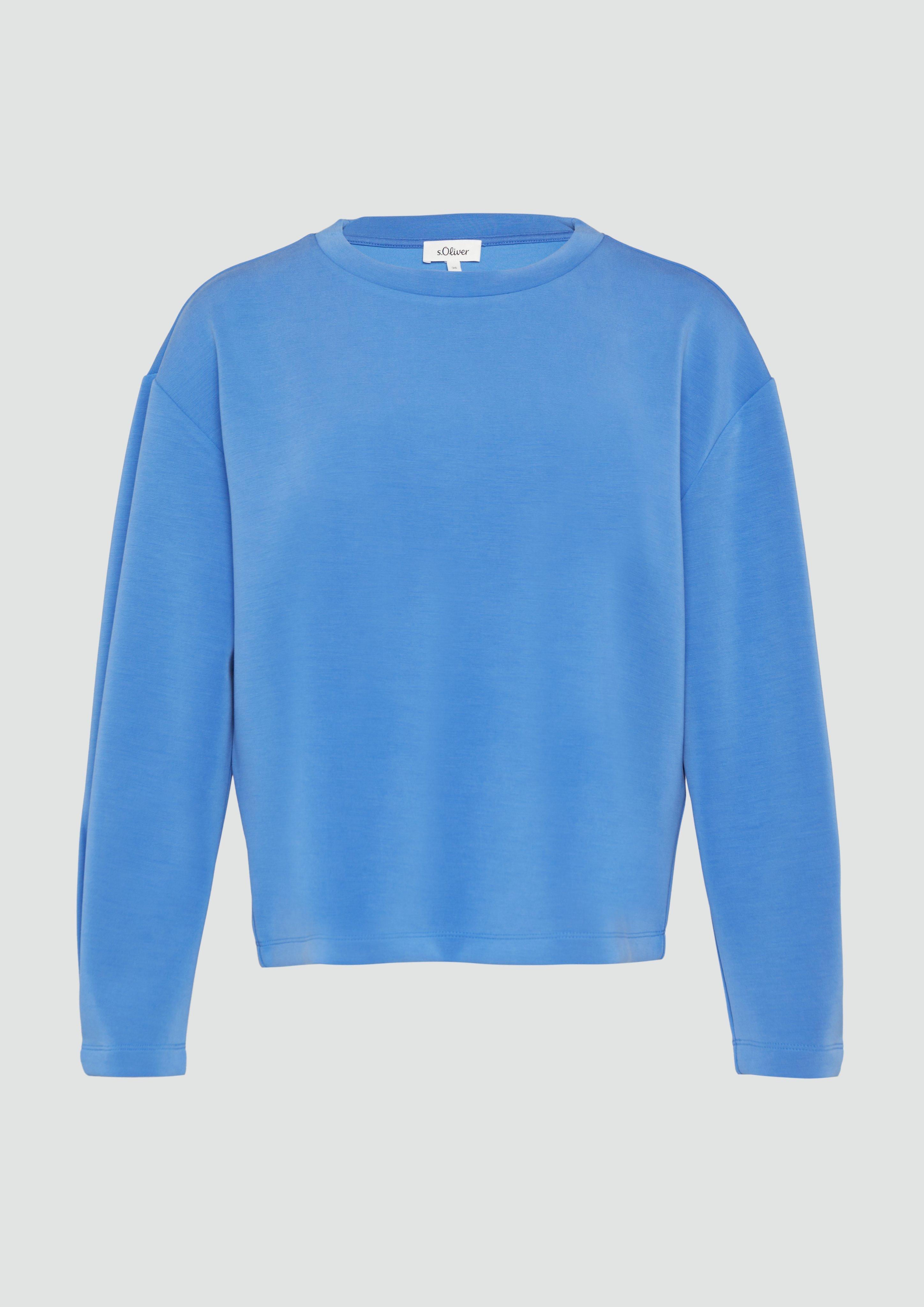 Thumbnail - s.Oliver - Scuba-Sweatshirt aus Modalmix mit Faltendetail, Damen, blau