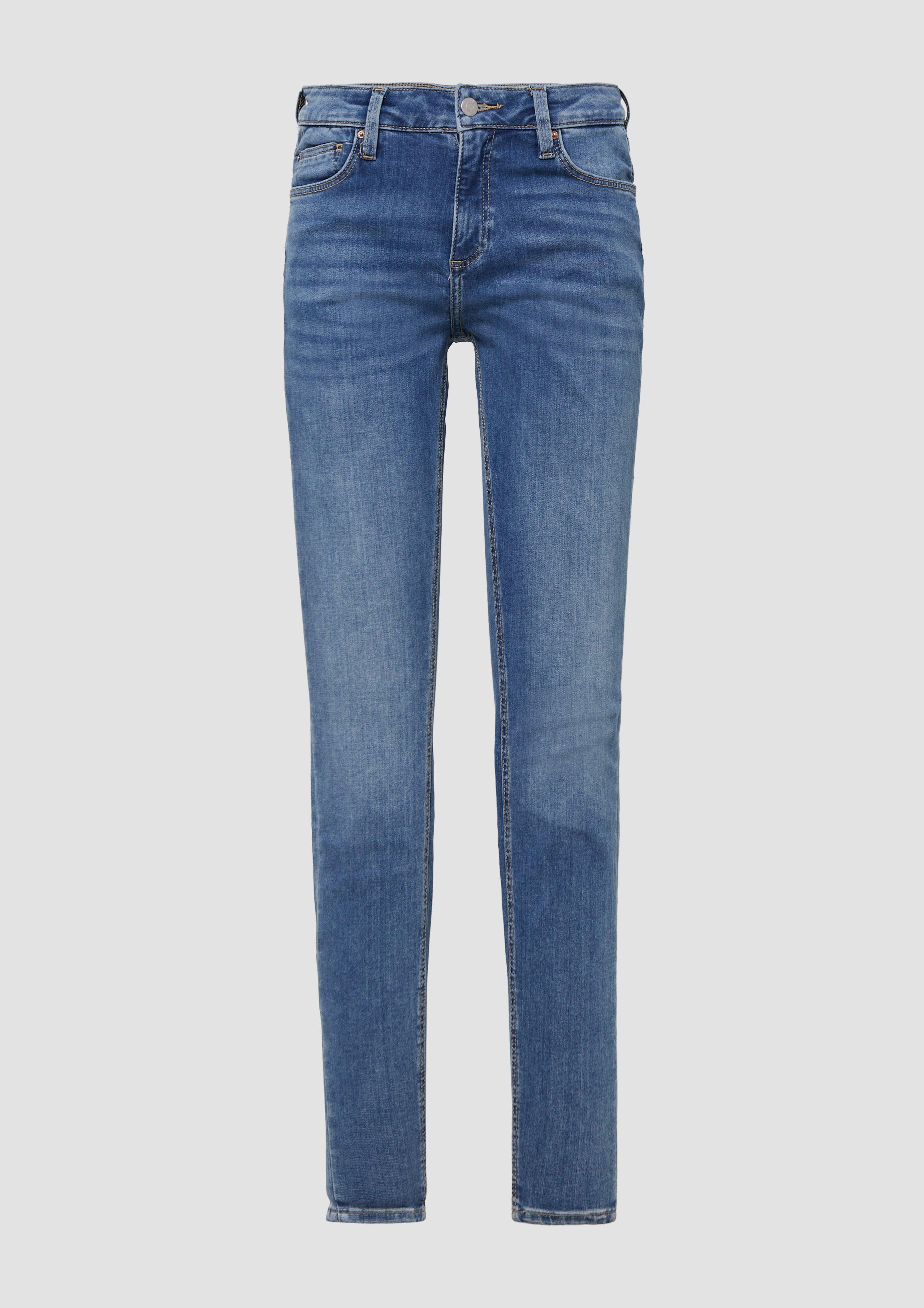 QS - Jeans Sadie / Skinny Fit / Mid Rise / Skinny Leg / Superstretch, Damen, blau