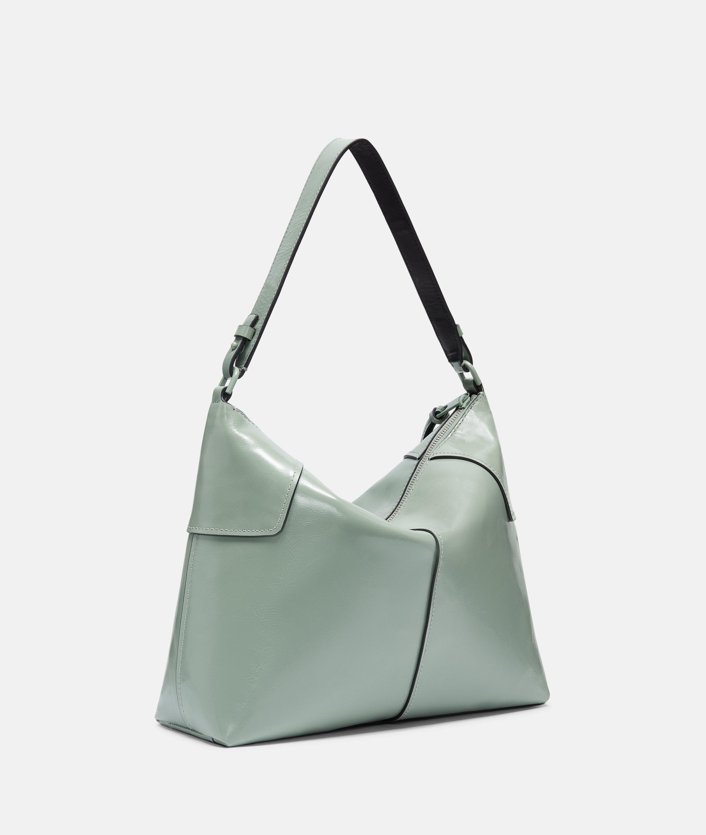 Thumbnail - Liebeskind Berlin - Elegante Schultertasche aus glänzendem Leder -  grün
