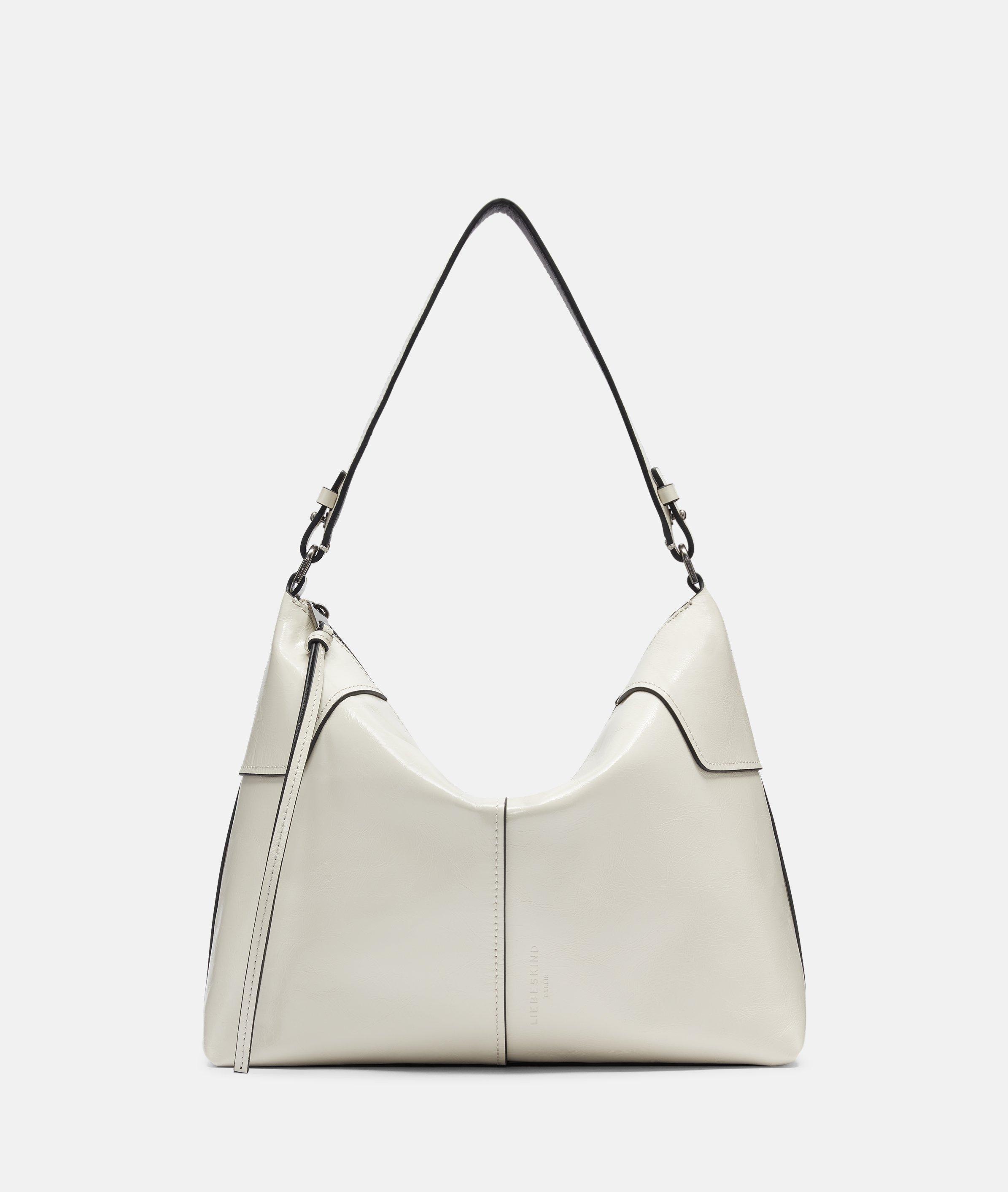 Liebeskind Berlin - Elegante Schultertasche aus glänzendem Leder -  creme