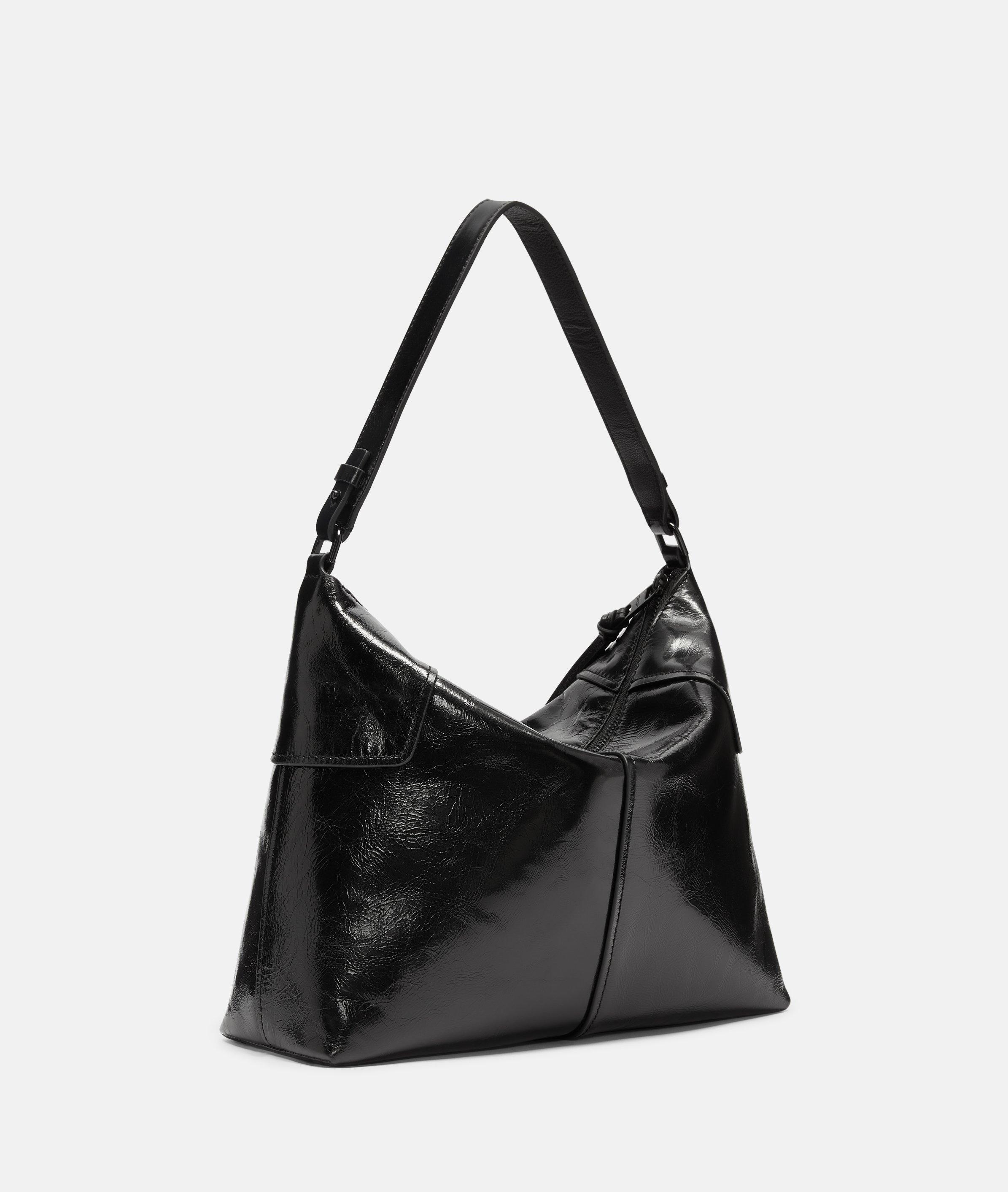 Thumbnail - Liebeskind Berlin - Elegante Schultertasche aus glänzendem Leder -  schwarz