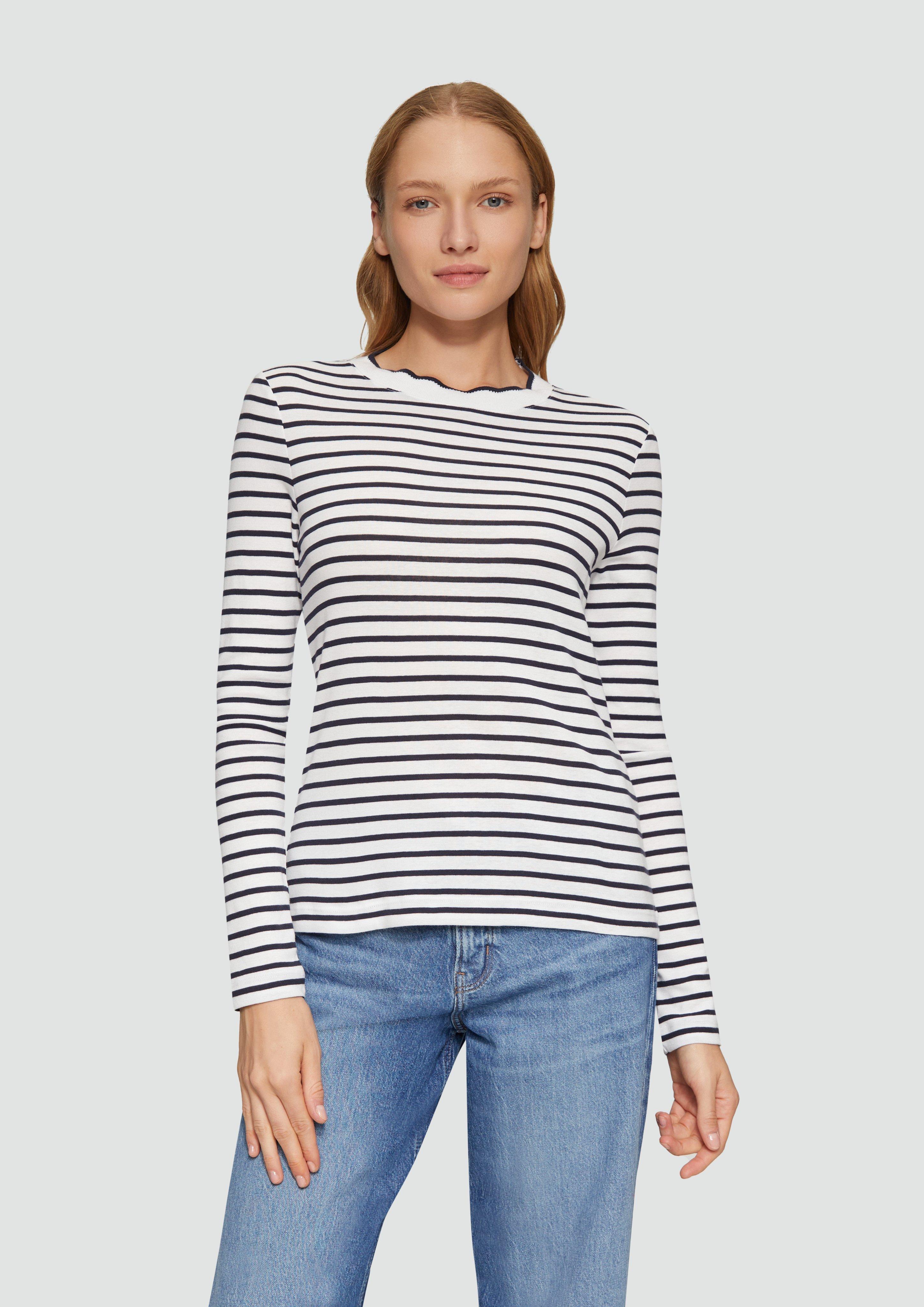 S.Oliver Langarmshirt mit Muschelkante