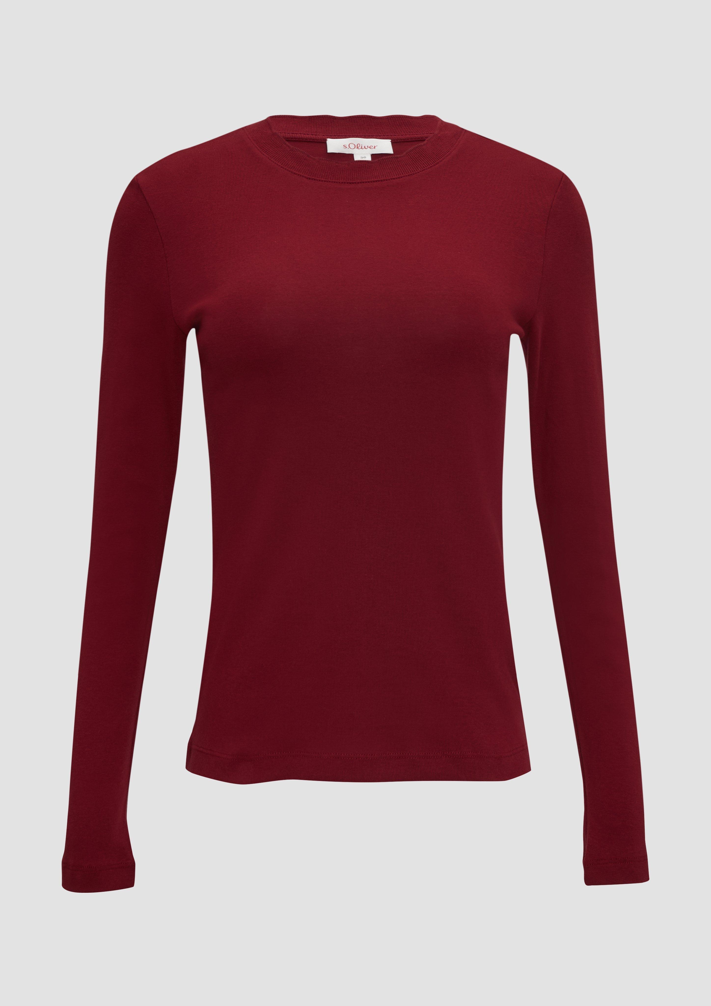 s.Oliver - Langarmshirt mit Muschelkante, Damen, rot