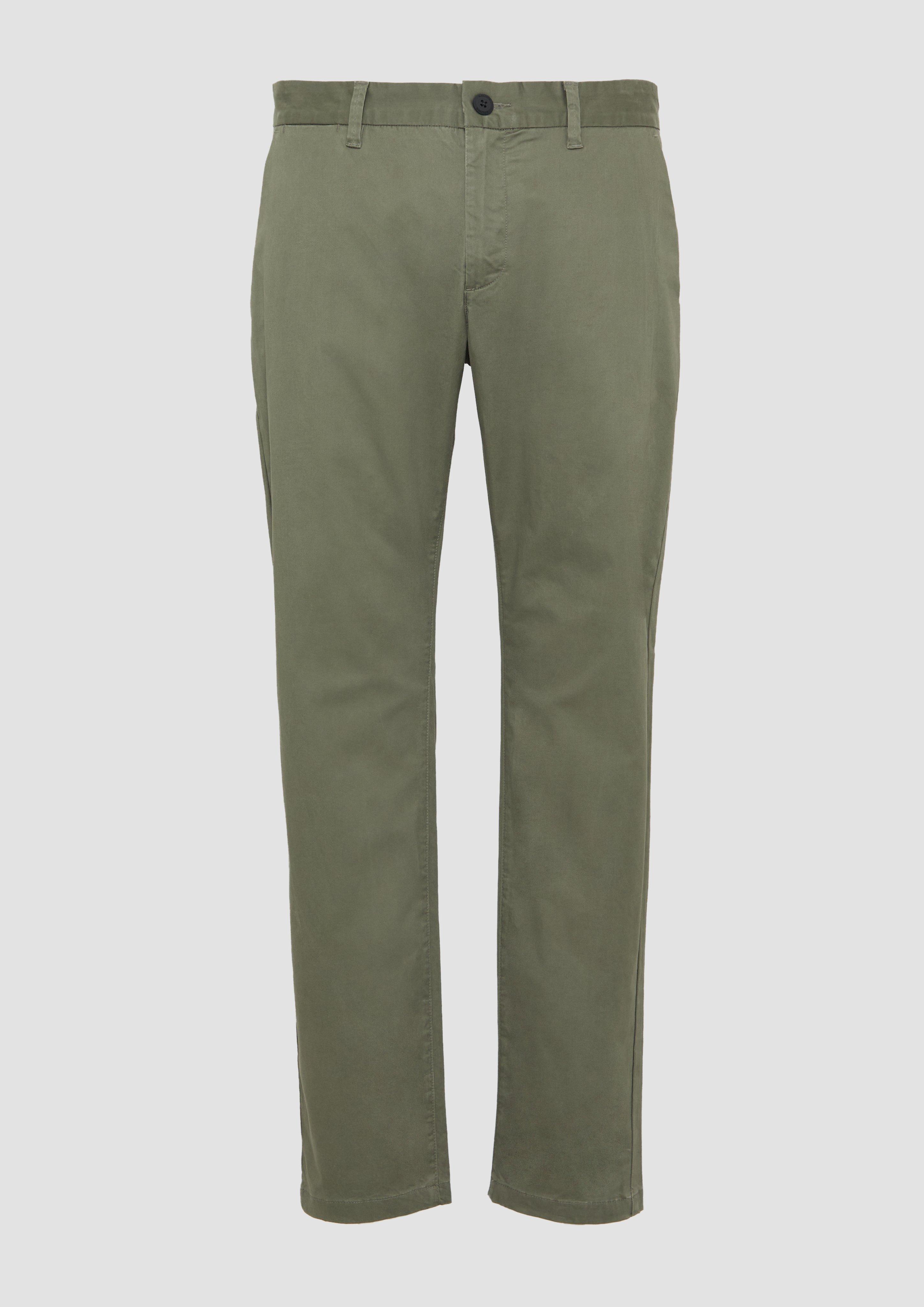s.Oliver - Chino aus feinem Baumwollstretch, Herren, Grün