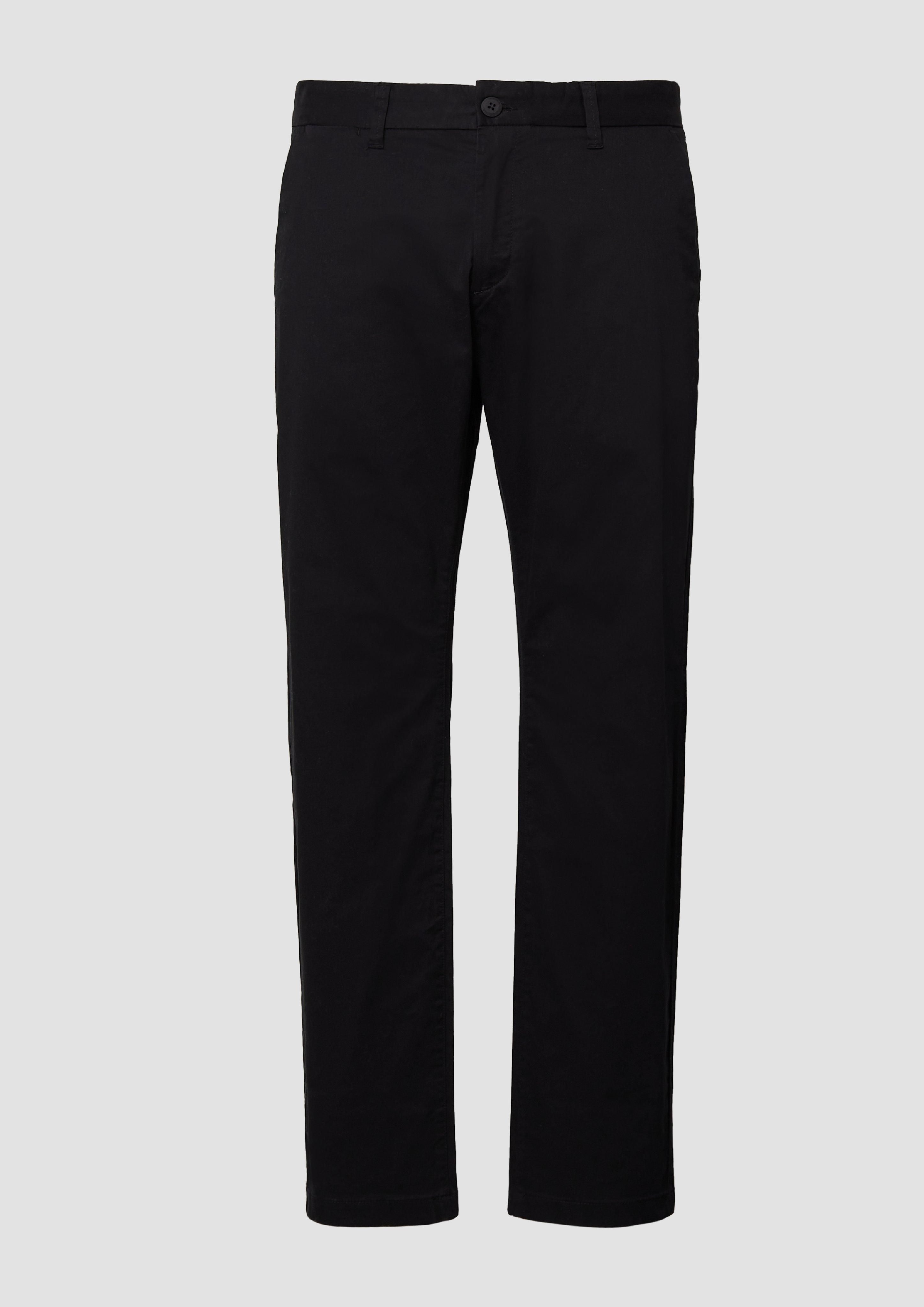 s.Oliver - Chino aus feinem Baumwollstretch, Herren, schwarz