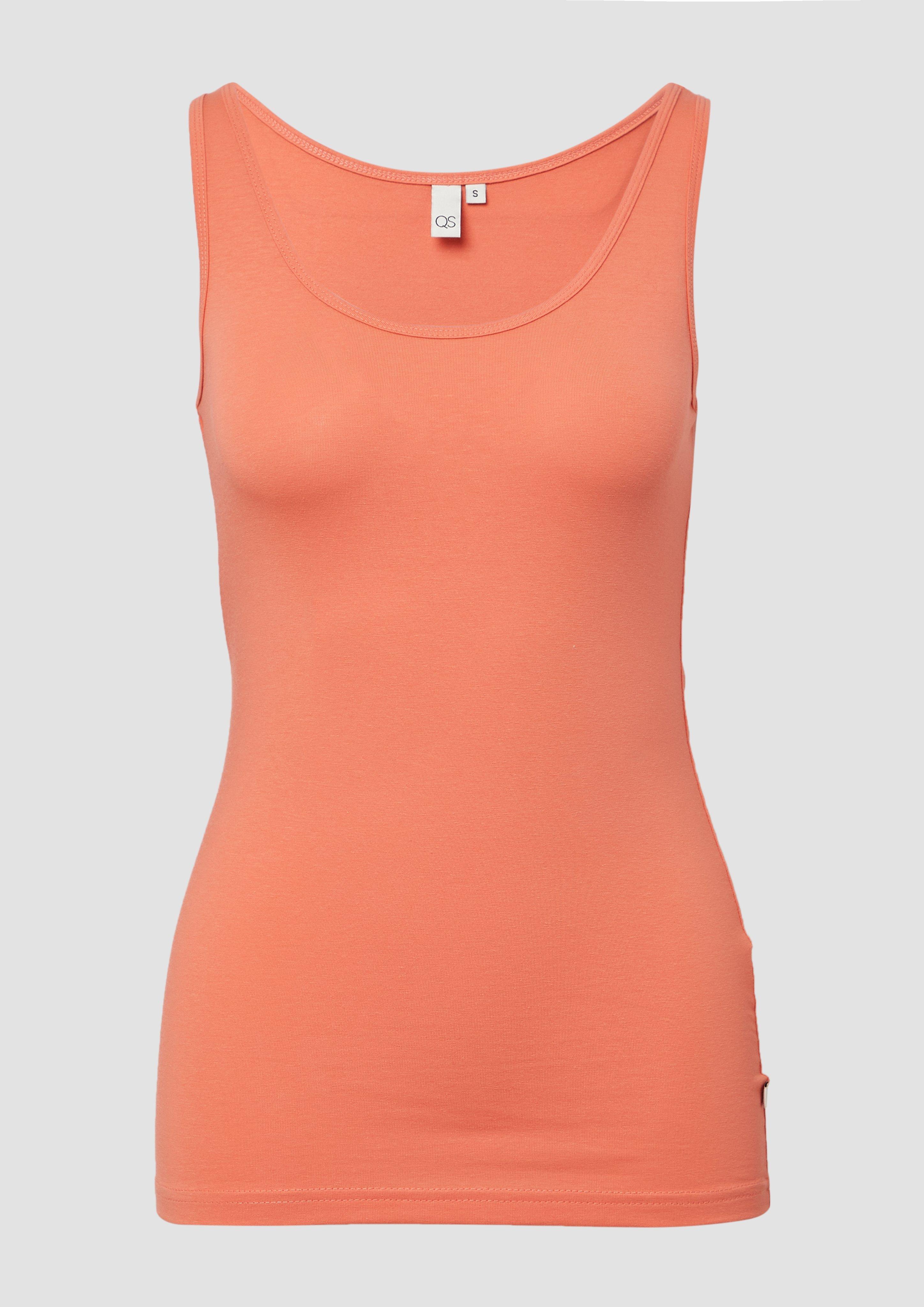 QS - Top aus Baumwolljersey, Damen, rot