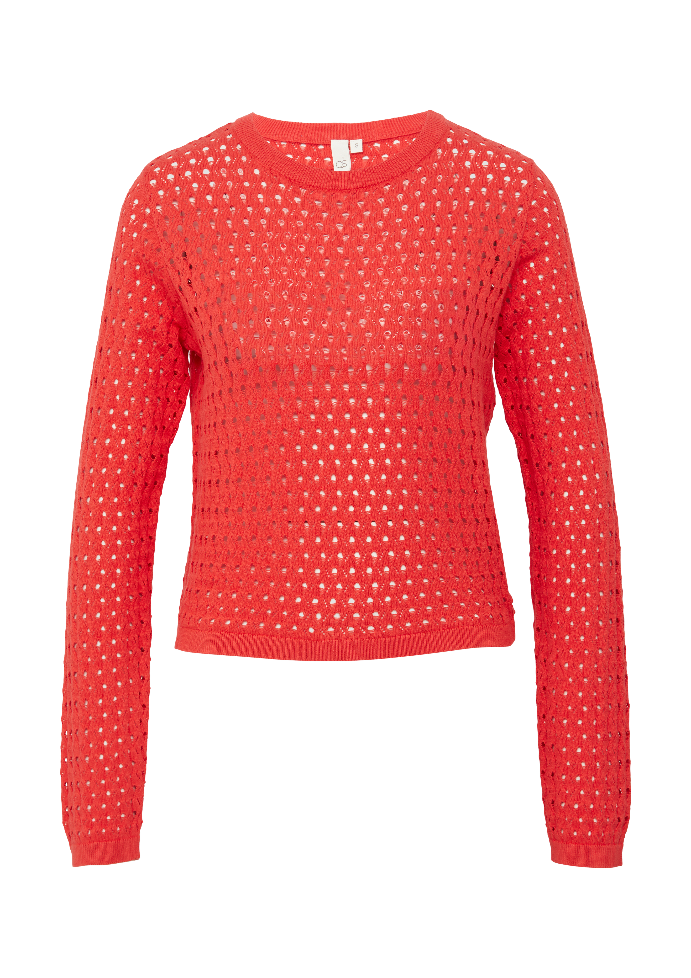 Qs Leichter Baumwollpullover Mit Ajourmuster