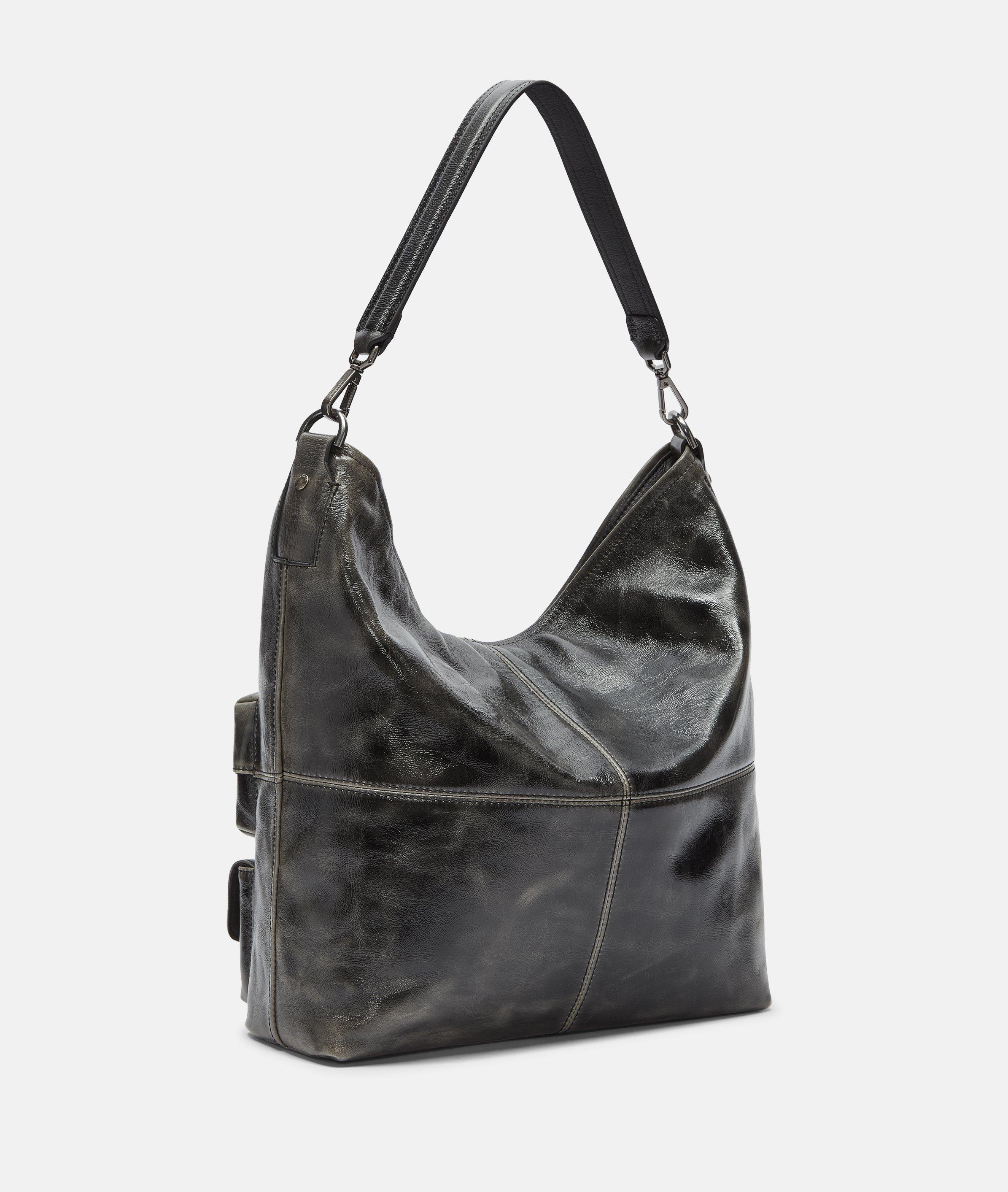 Thumbnail - Liebeskind Berlin - Geräumige Handtasche aus glänzendem Rindsleder -  Grün