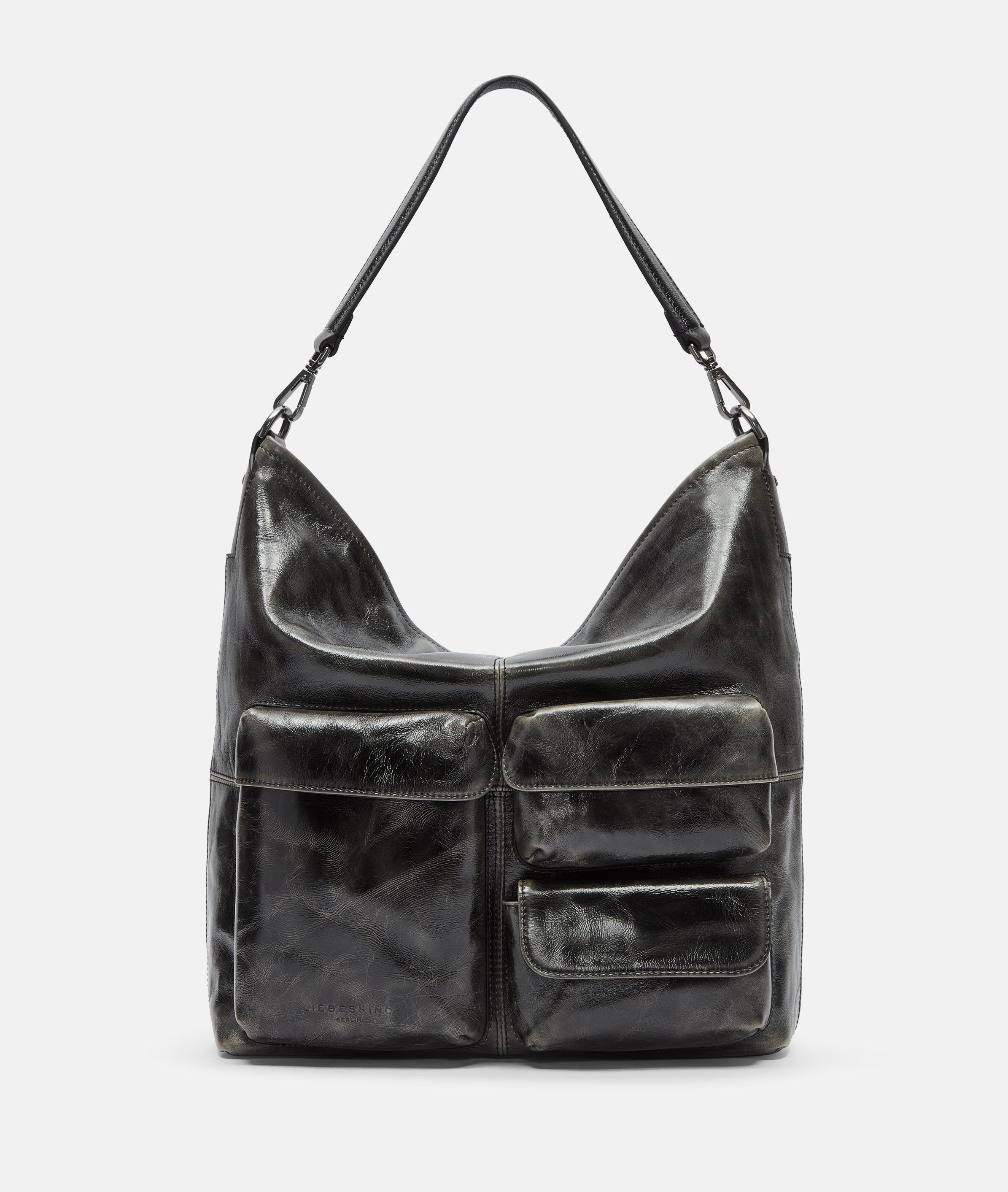 Liebeskind Berlin - Geräumige Handtasche aus glänzendem Rindsleder -  Grün