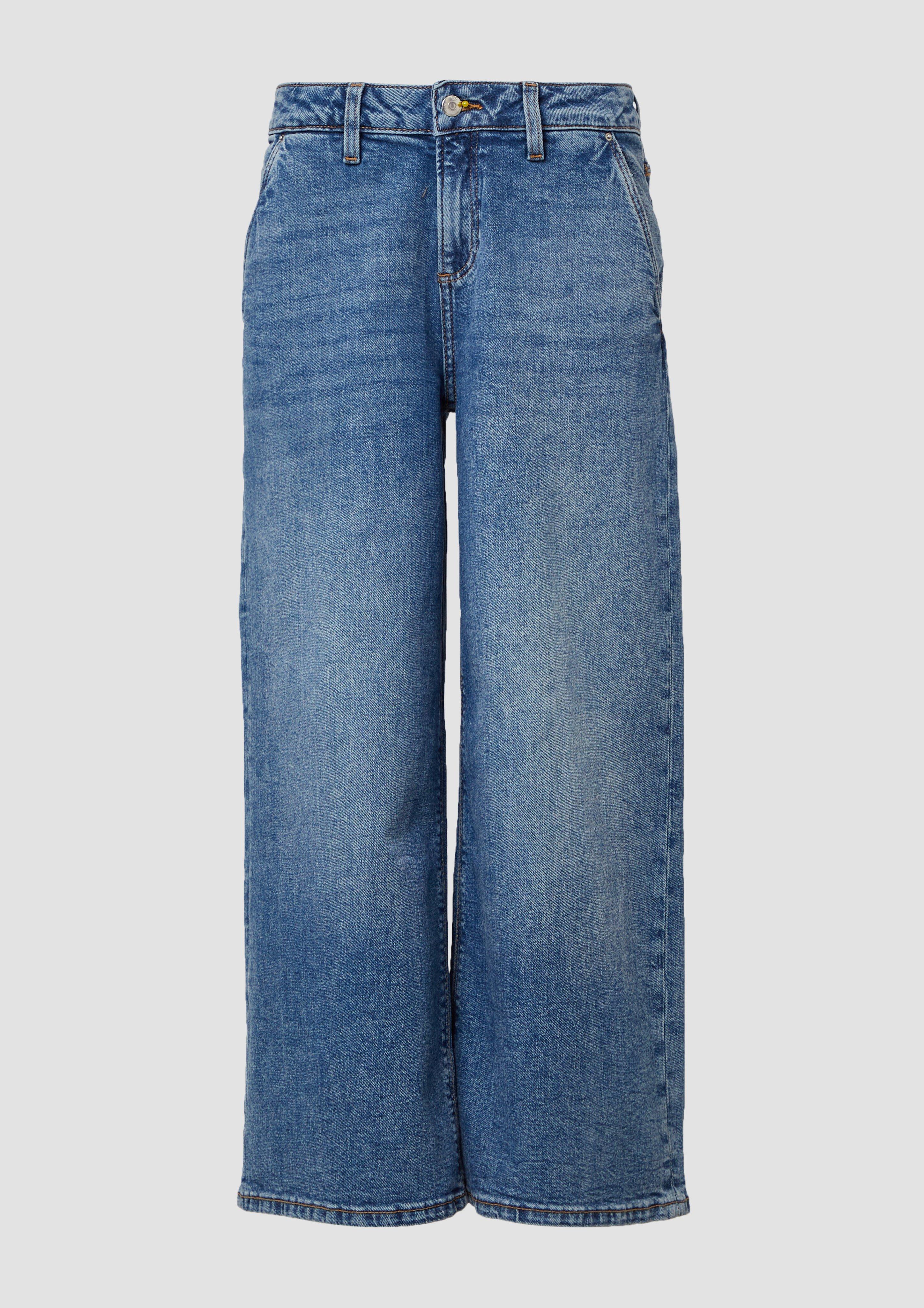 QS - Culotte Catie / Slim Fit / Mid Rise / Wide Leg, Damen, blau