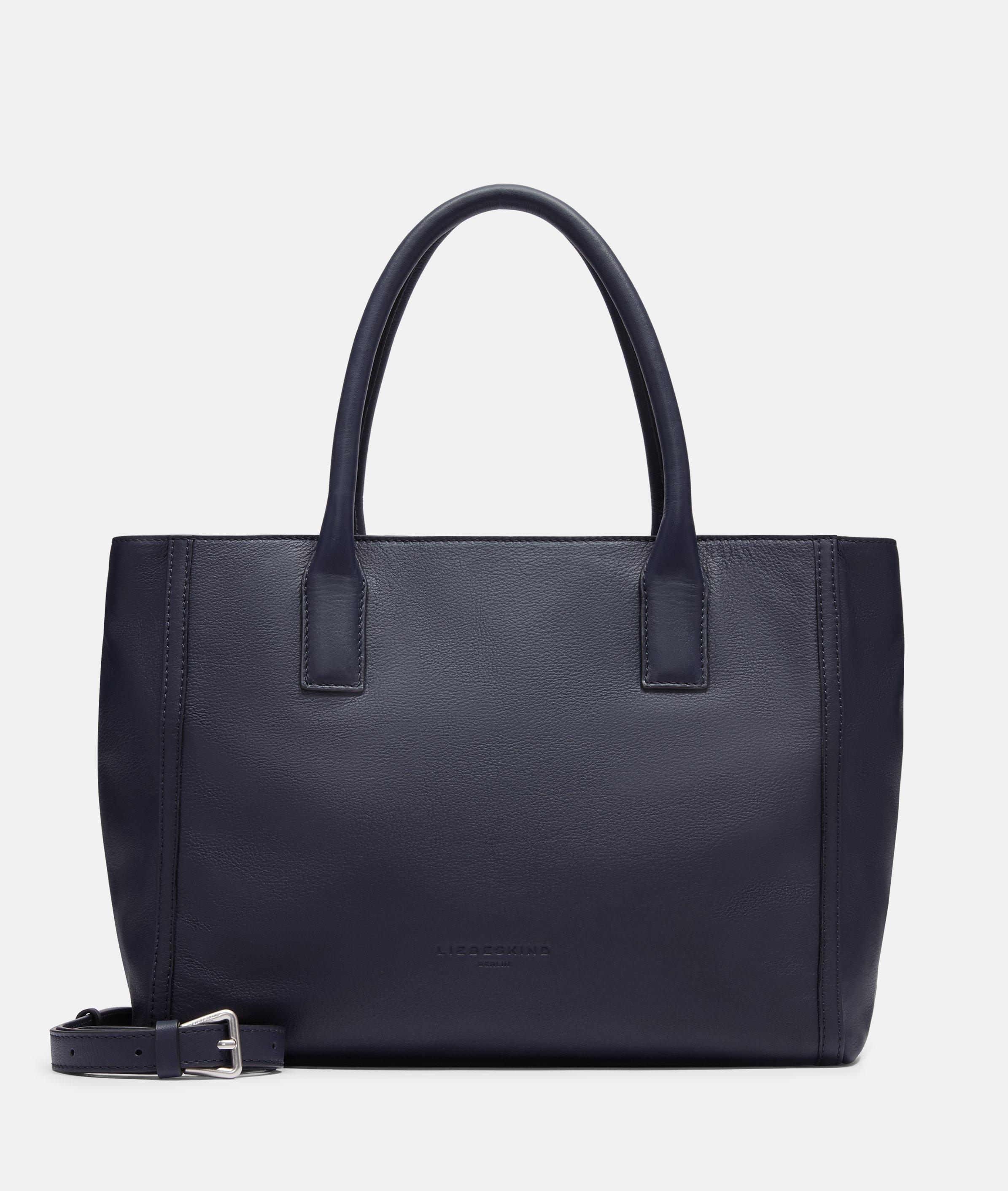 Liebeskind Berlin - Geräumiger Shopper aus weichem Leder -  blau