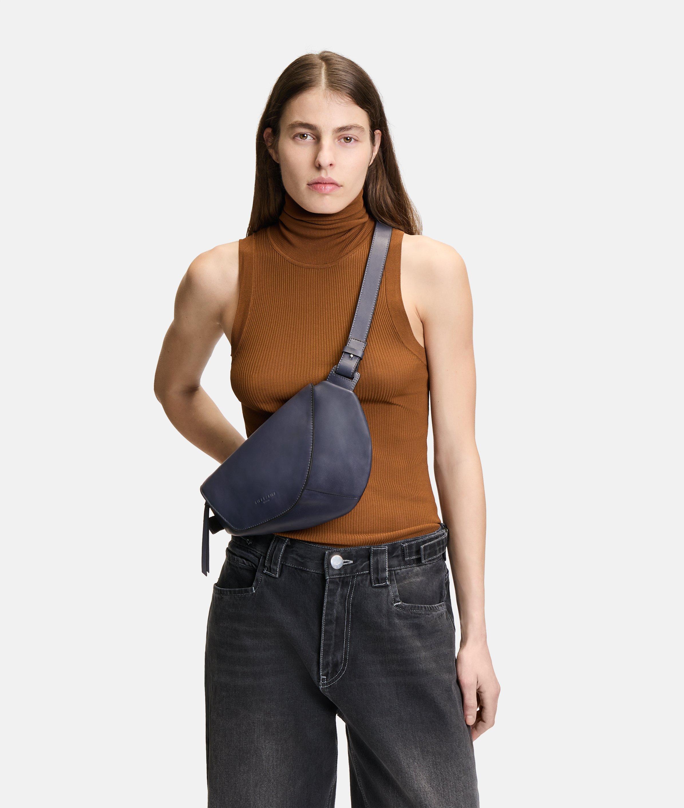 Crossbody S in blauw & zwart