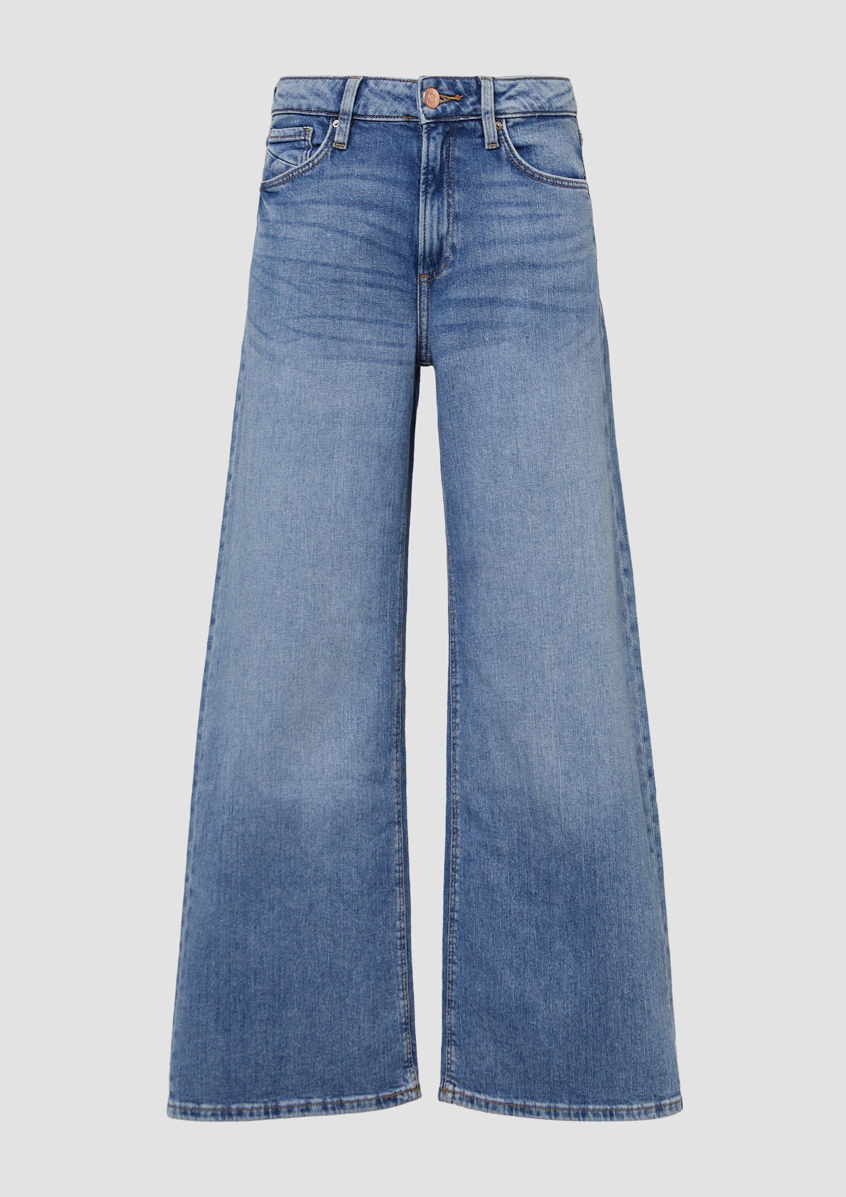 QS - Jeans Catie / Slim Fit / High Rise /Wide Leg, Damen, blau