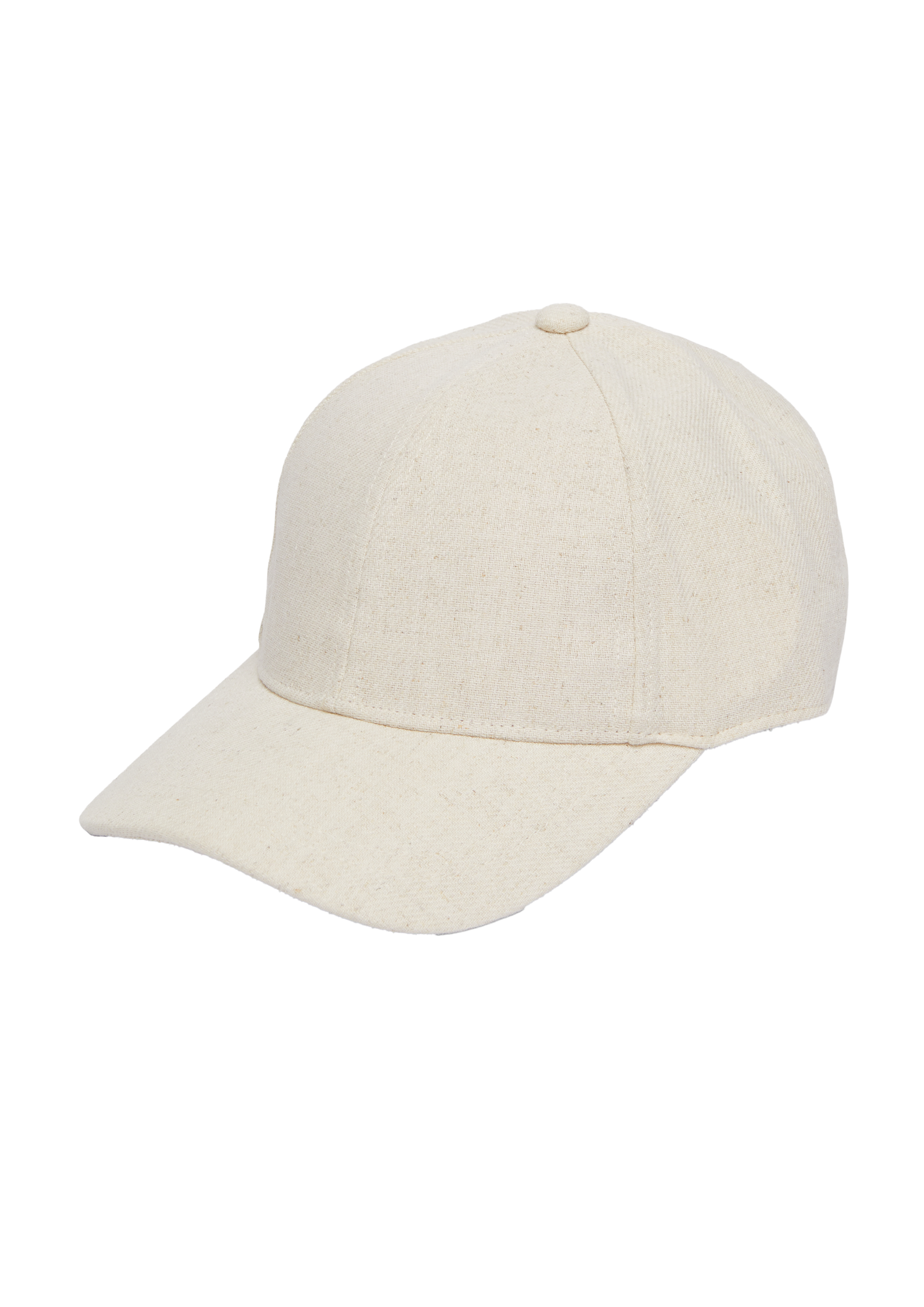 s.Oliver - Melierte Cap aus Leinenmix, Herren, creme