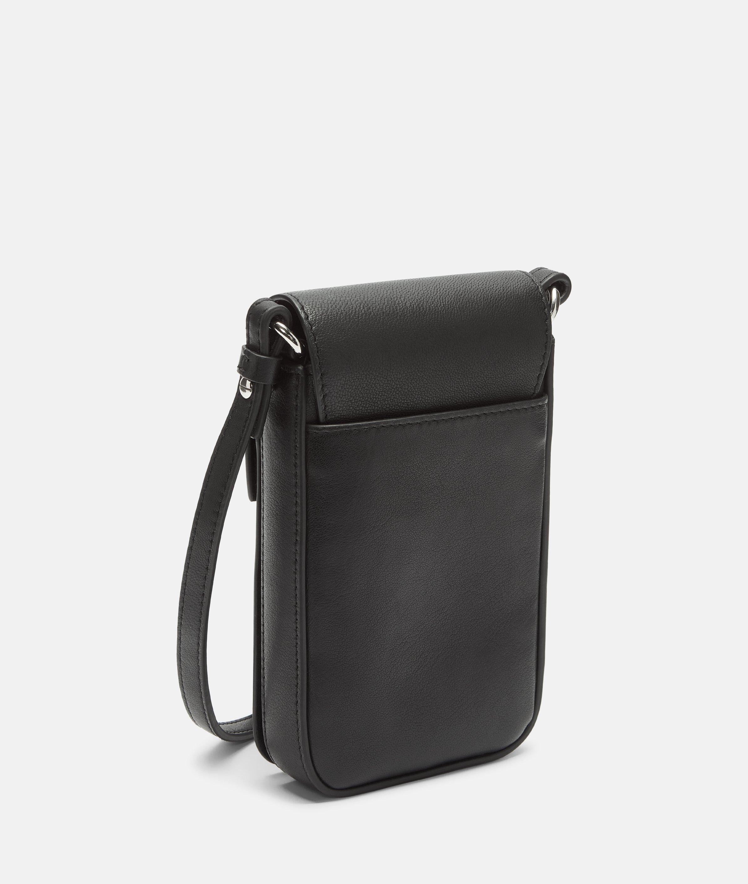 Lea Mobile Pouch in black, blue & brown