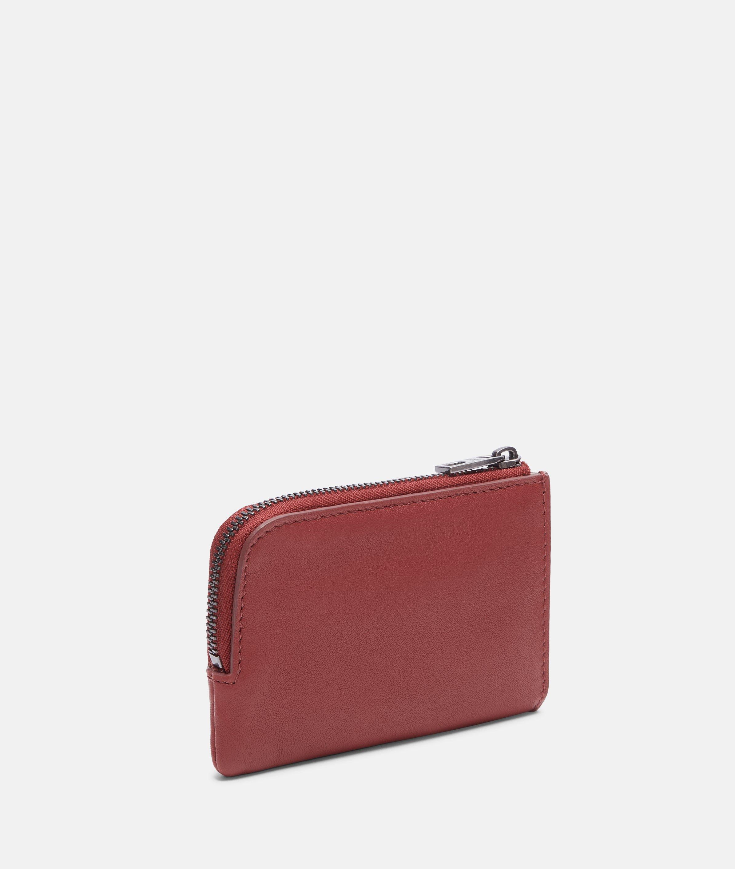 Portemonnee in rood, zwart, beige, blauw & grijs