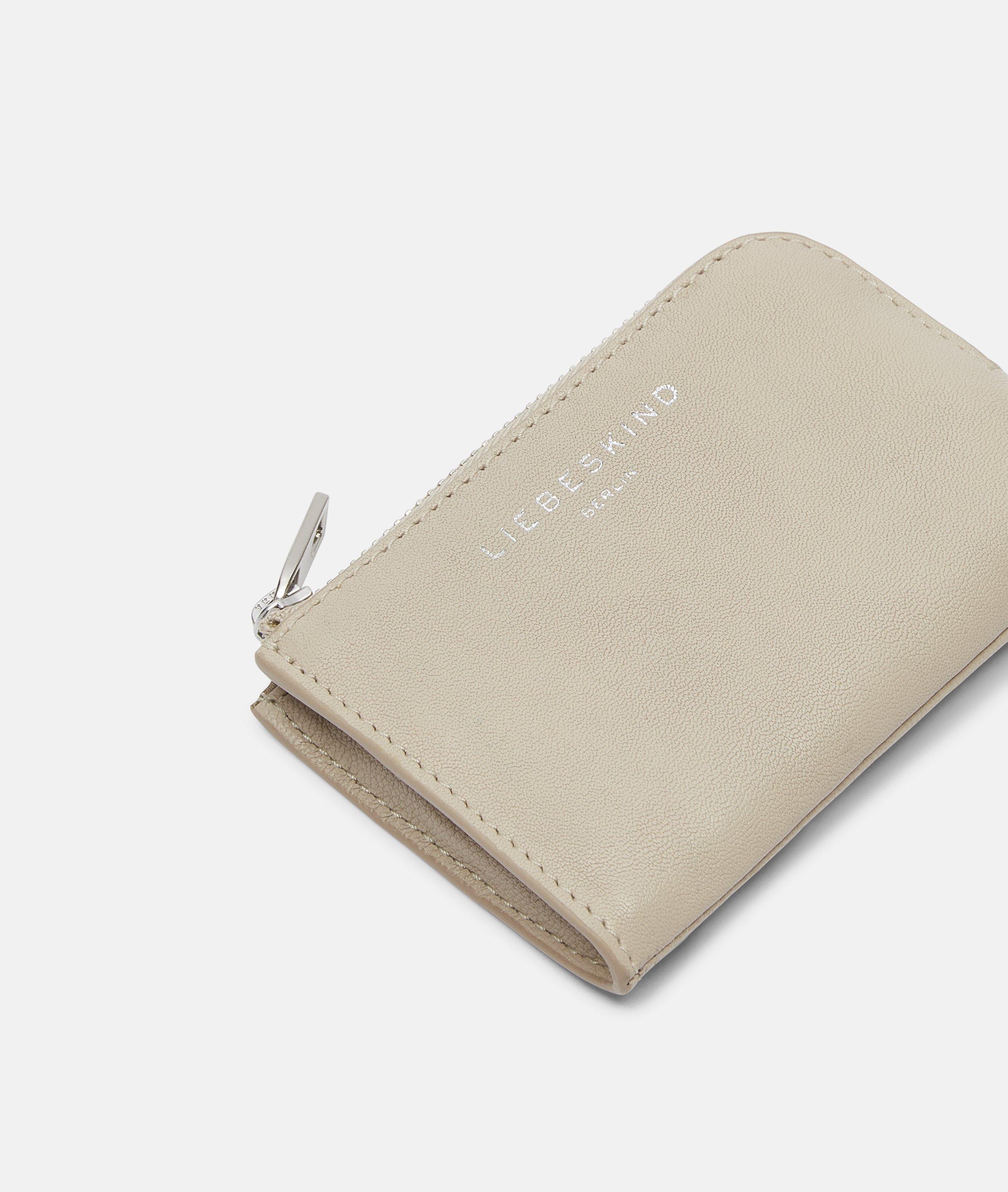 Portemonnee in crème, zwart, beige, rood, blauw & grijs