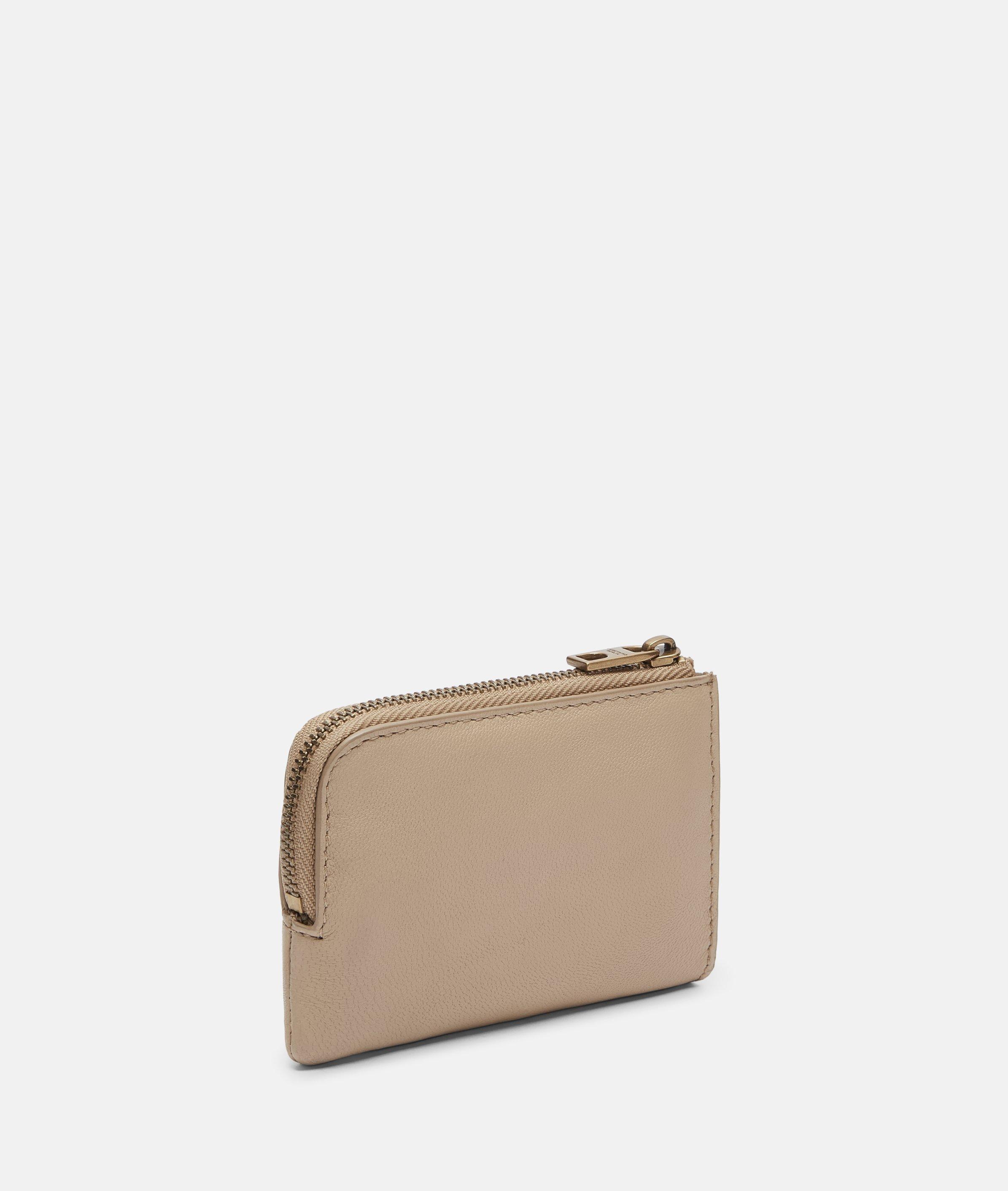 Portemonnee in beige, zwart, rood, blauw & grijs