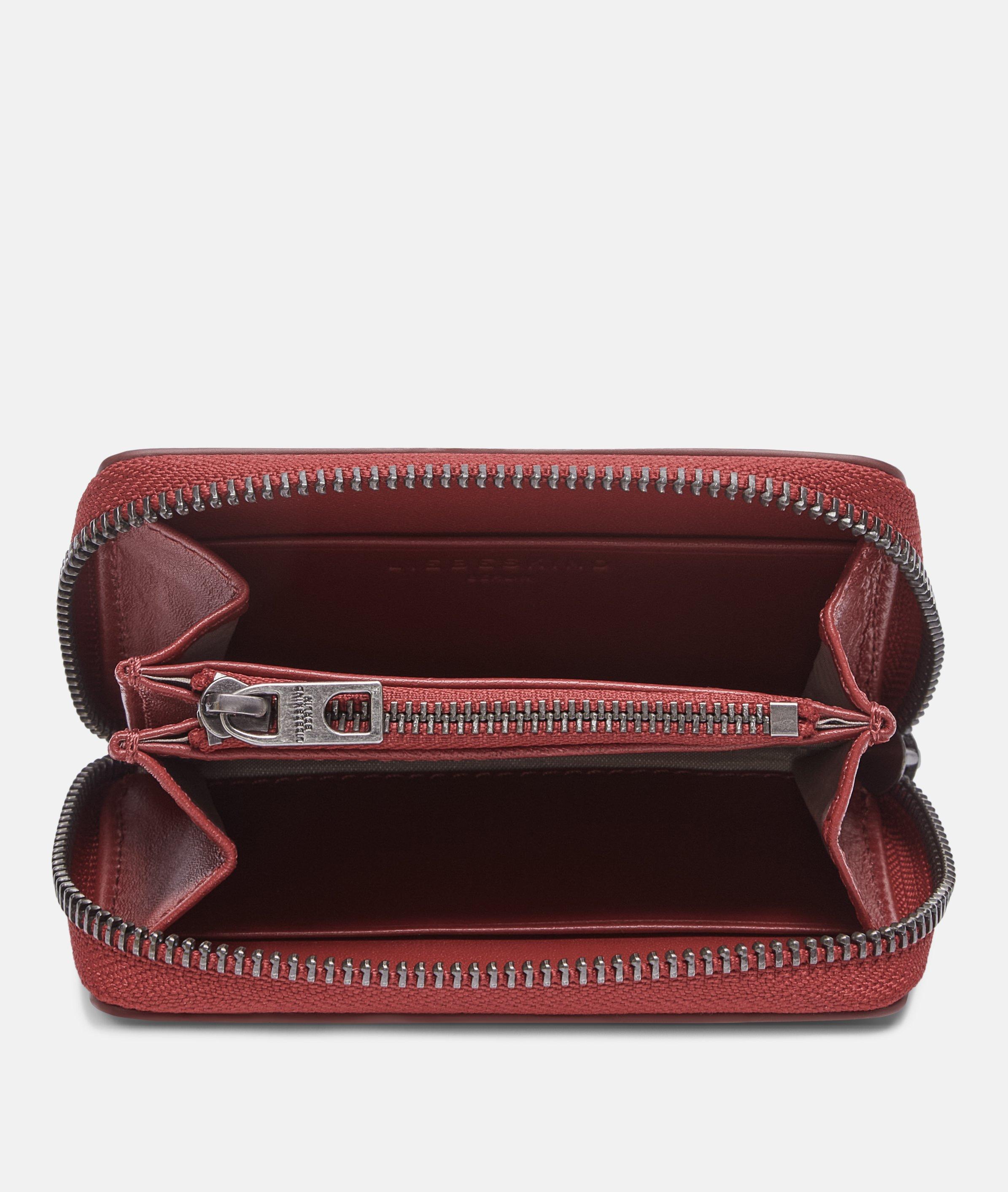 Eliza portemonnee S in rood, zwart, bruin, grijs, blauw, crème, roze & beige