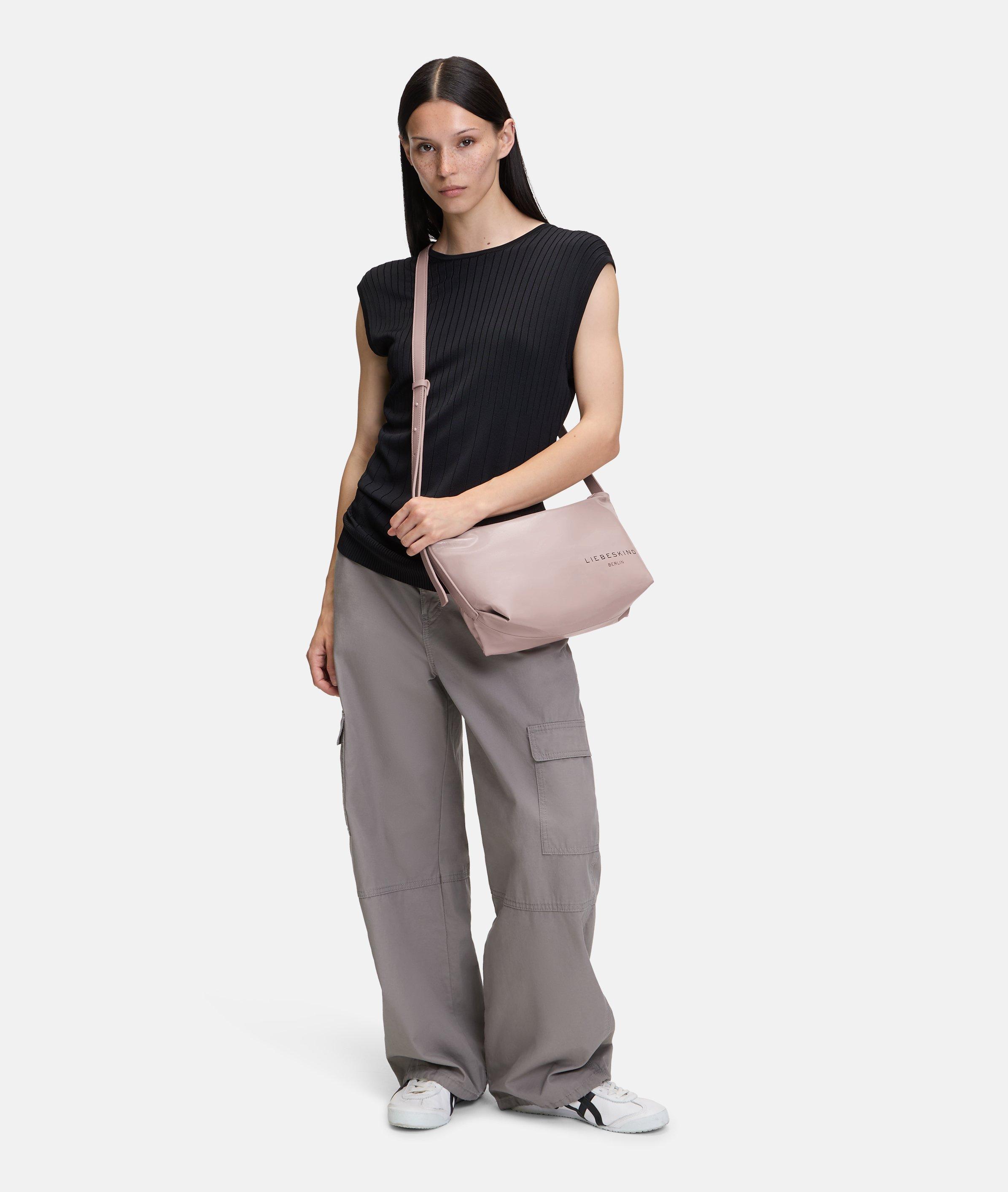 Elvira Crossbody M in pink, beige & schwarz