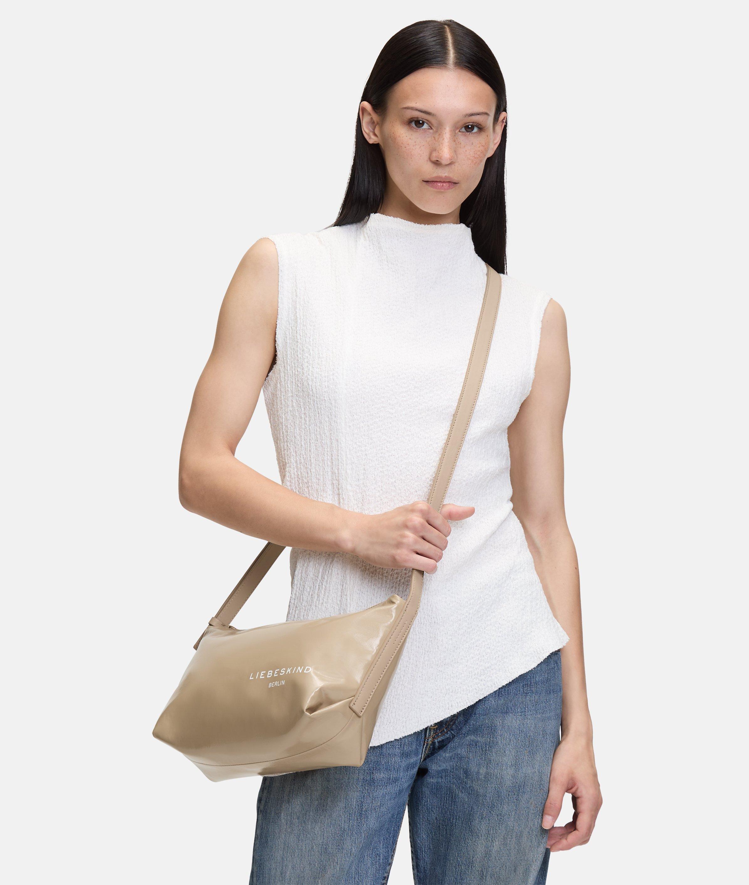 Elvira Crossbody M in beige, roze & zwart