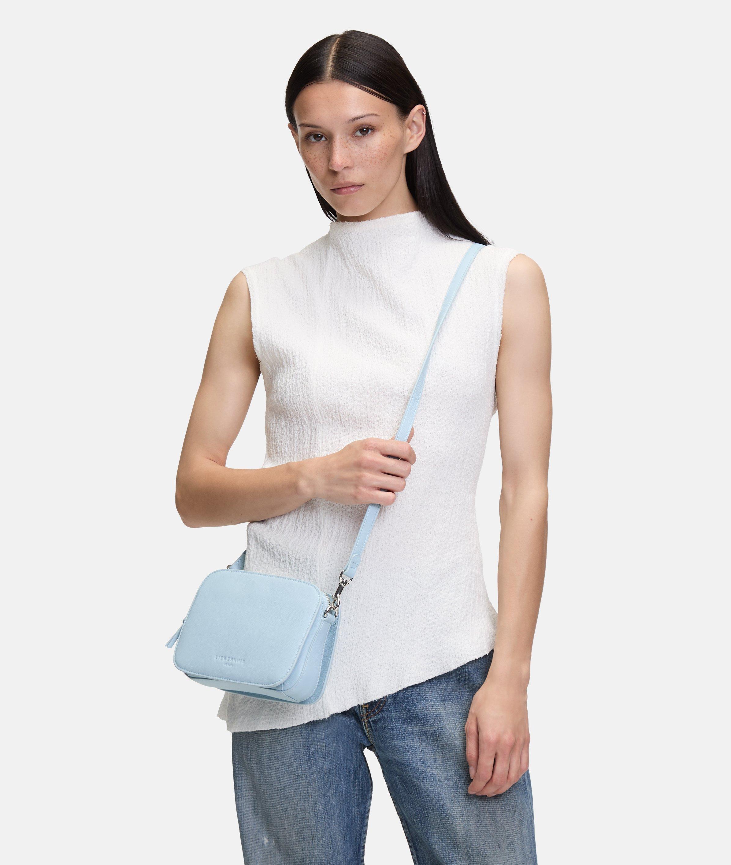 Crossbody in blauw, bruin, crème, rood, beige, roze & grijs