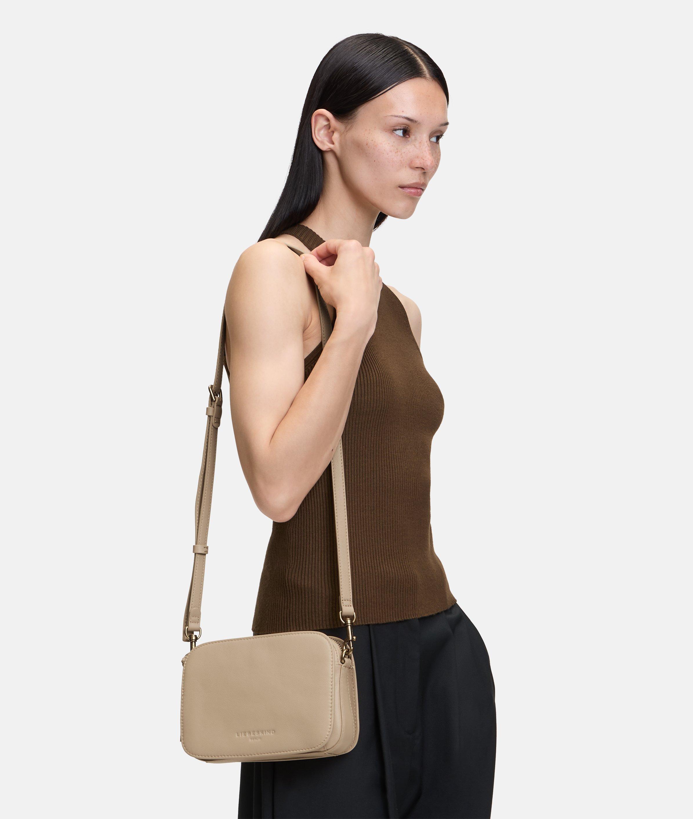 Crossbody in beige, bruin, blauw, crème, rood, roze & grijs