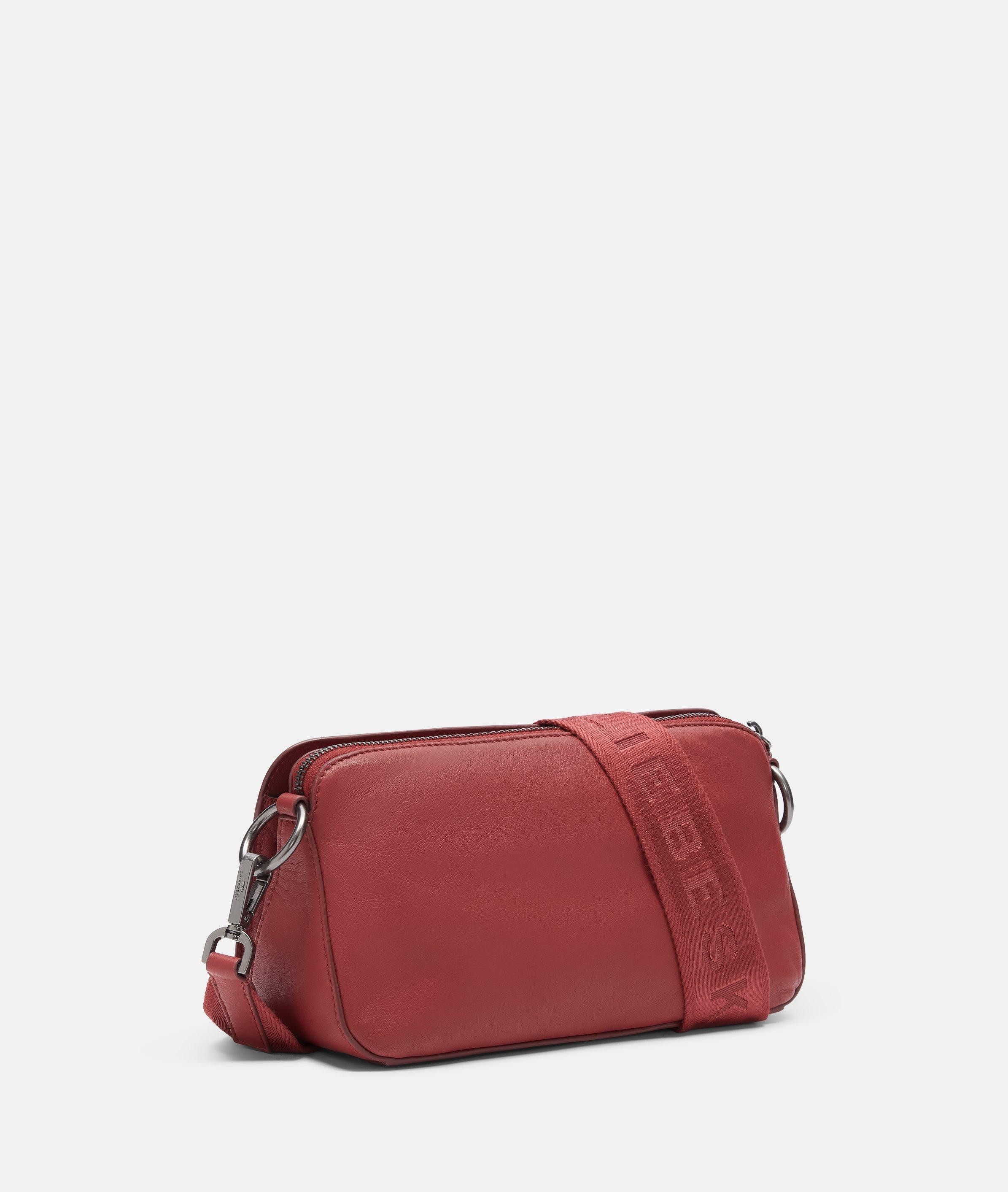 Crossbody in rood, beige, roze, bruin, blauw & grijs