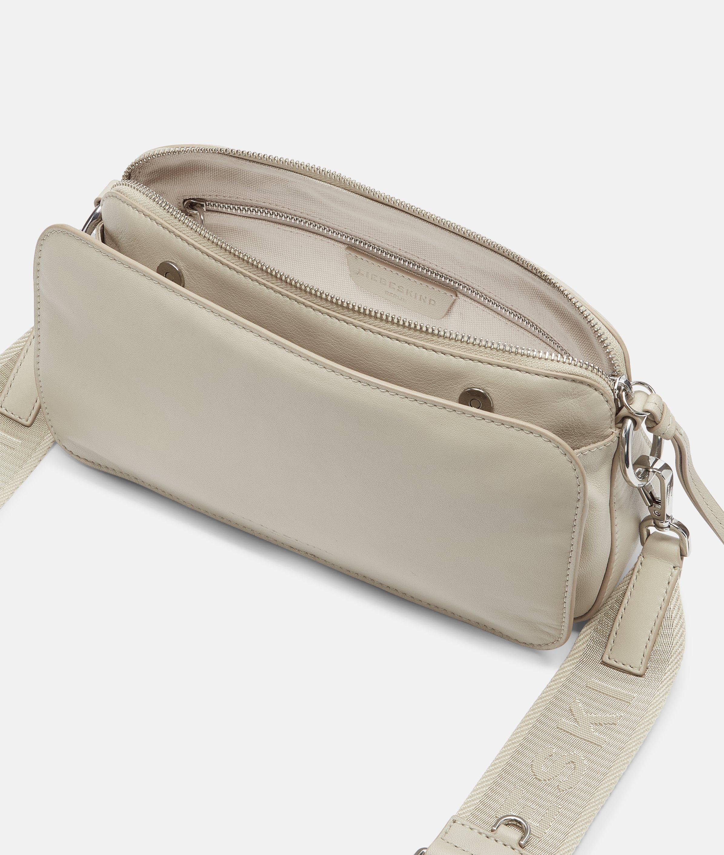 Crossbody in crème, rood, beige, roze, bruin, blauw & grijs