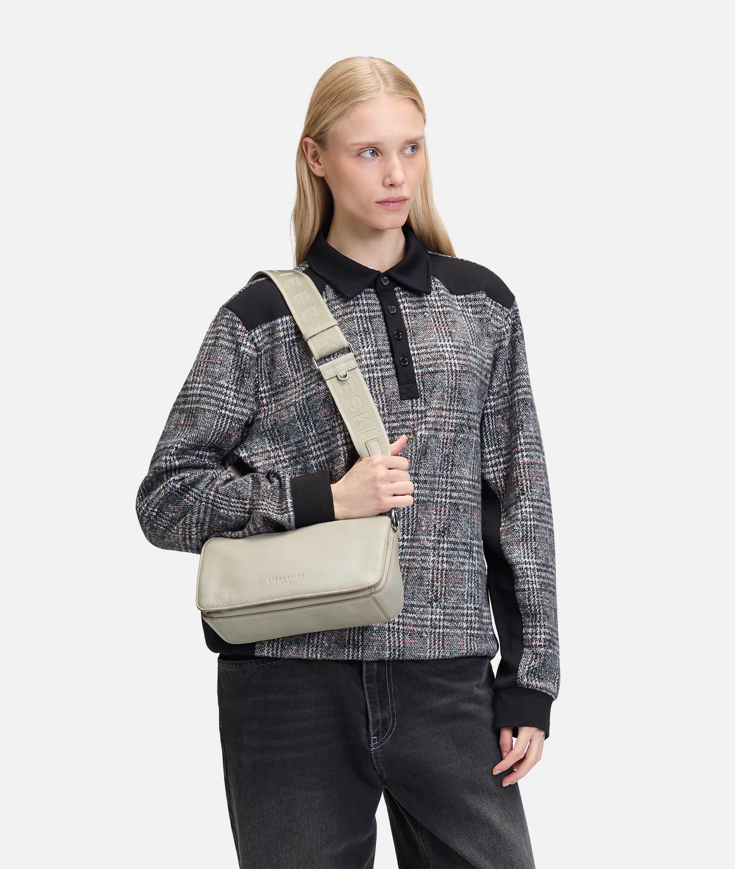 Crossbody in crème, rood, beige, roze, bruin, blauw & grijs