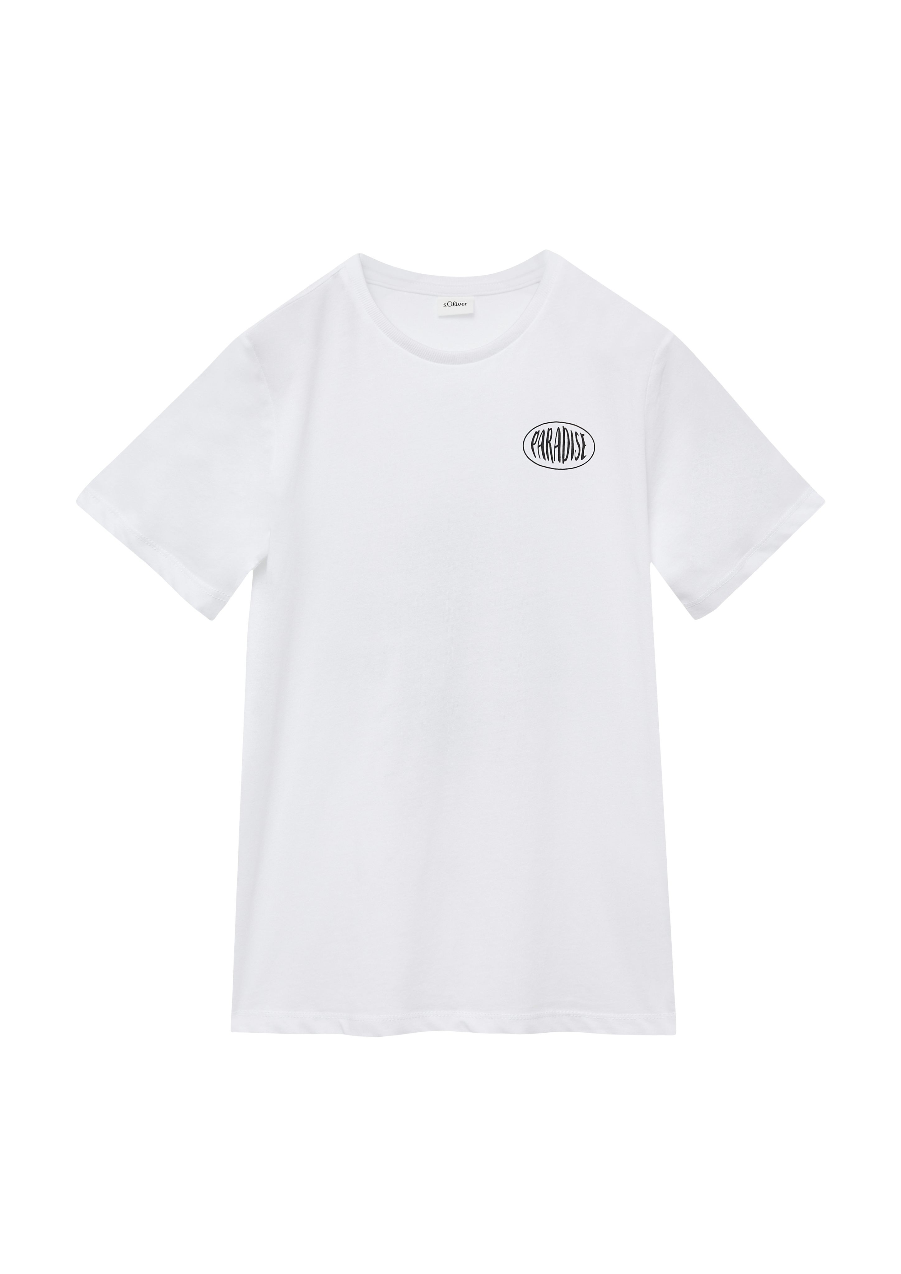 s.Oliver - Baumwoll-T-Shirt mit Front- und Rückenprint, Jungen, weiß