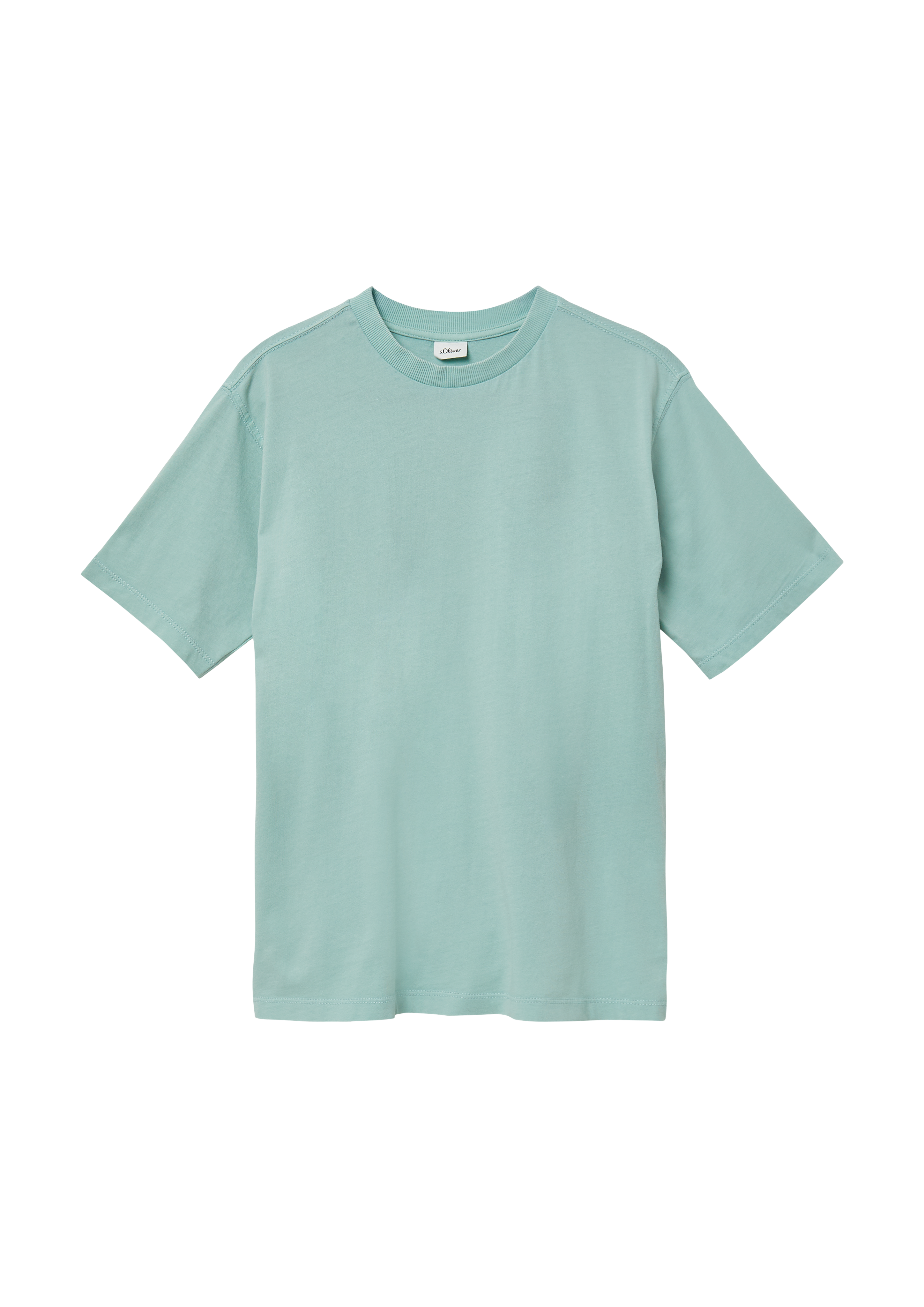 s.Oliver - T-Shirt mit Used-Effekt und Rückenprint, Jungen, türkis