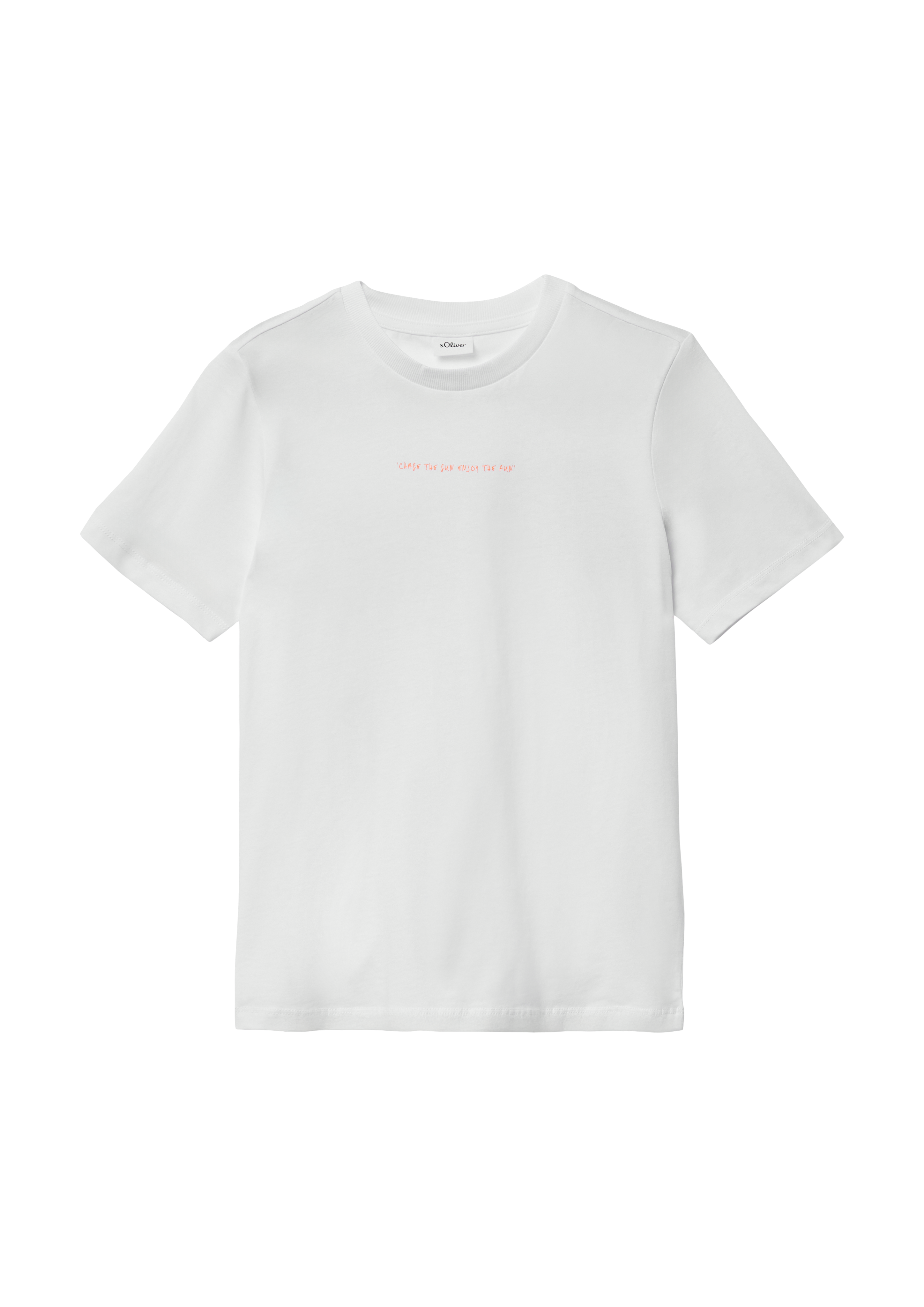 s.Oliver - Baumwoll-T-Shirt mit Front- und Rückenprint, Jungen, weiß