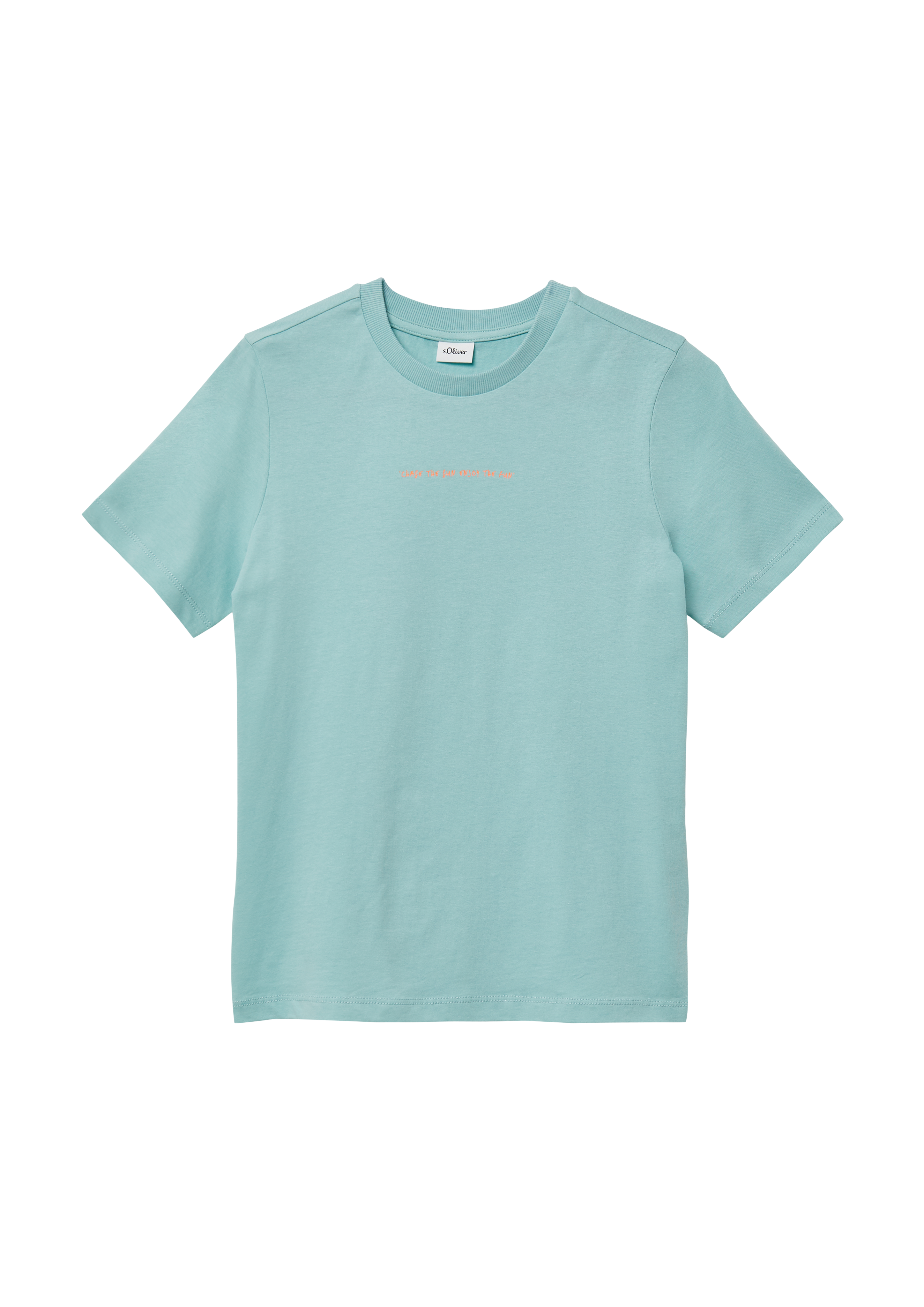s.Oliver - Baumwoll-T-Shirt mit Front- und Rückenprint, Jungen, türkis