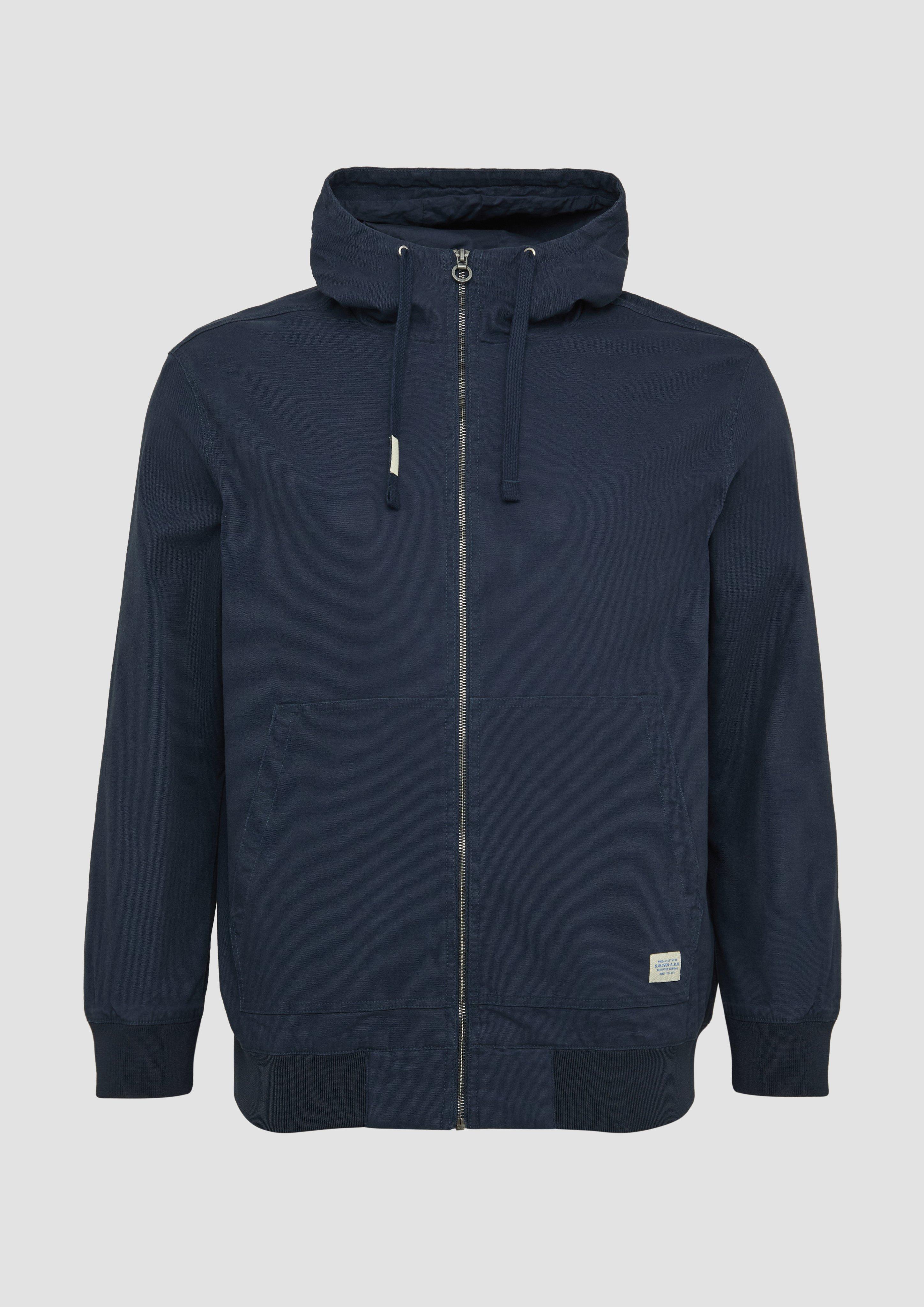s.Oliver - Kapuzenjacke aus robustem Canvas, Herren, blau