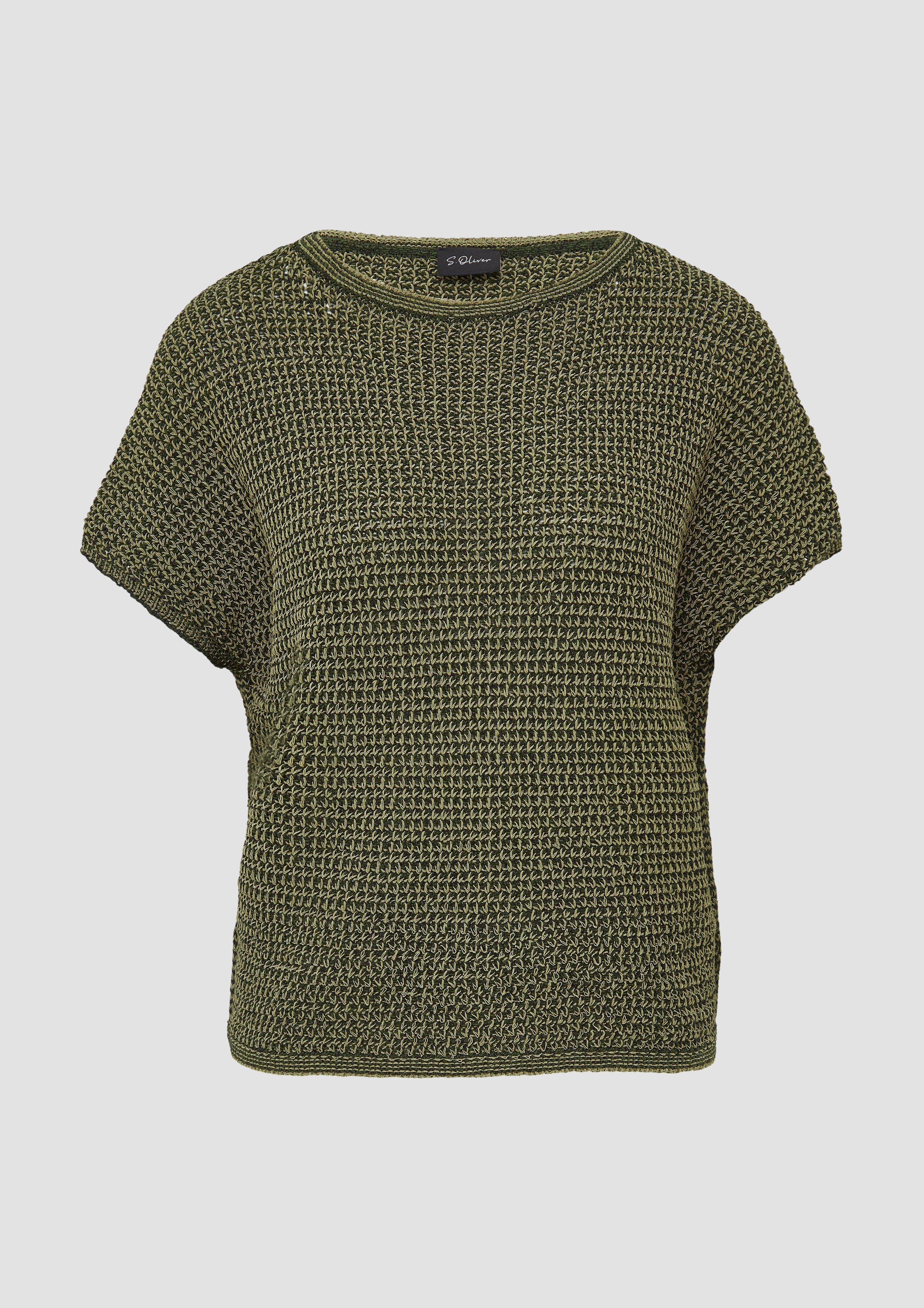 s.Oliver - Ärmelloser Pullover im Relaxed Fit, Damen, Grün