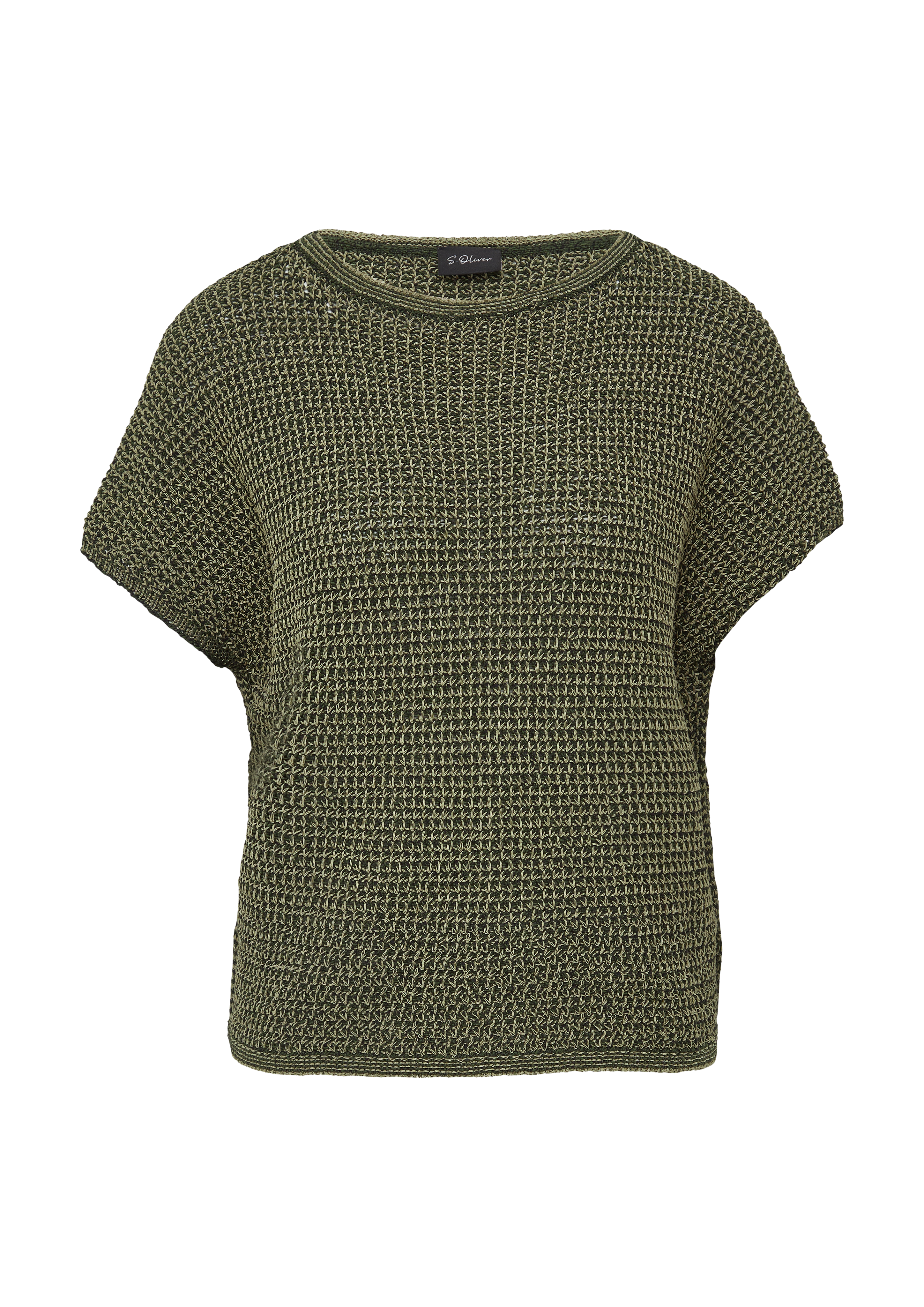 Mouwloze trui in een loose fit Olijfgroen