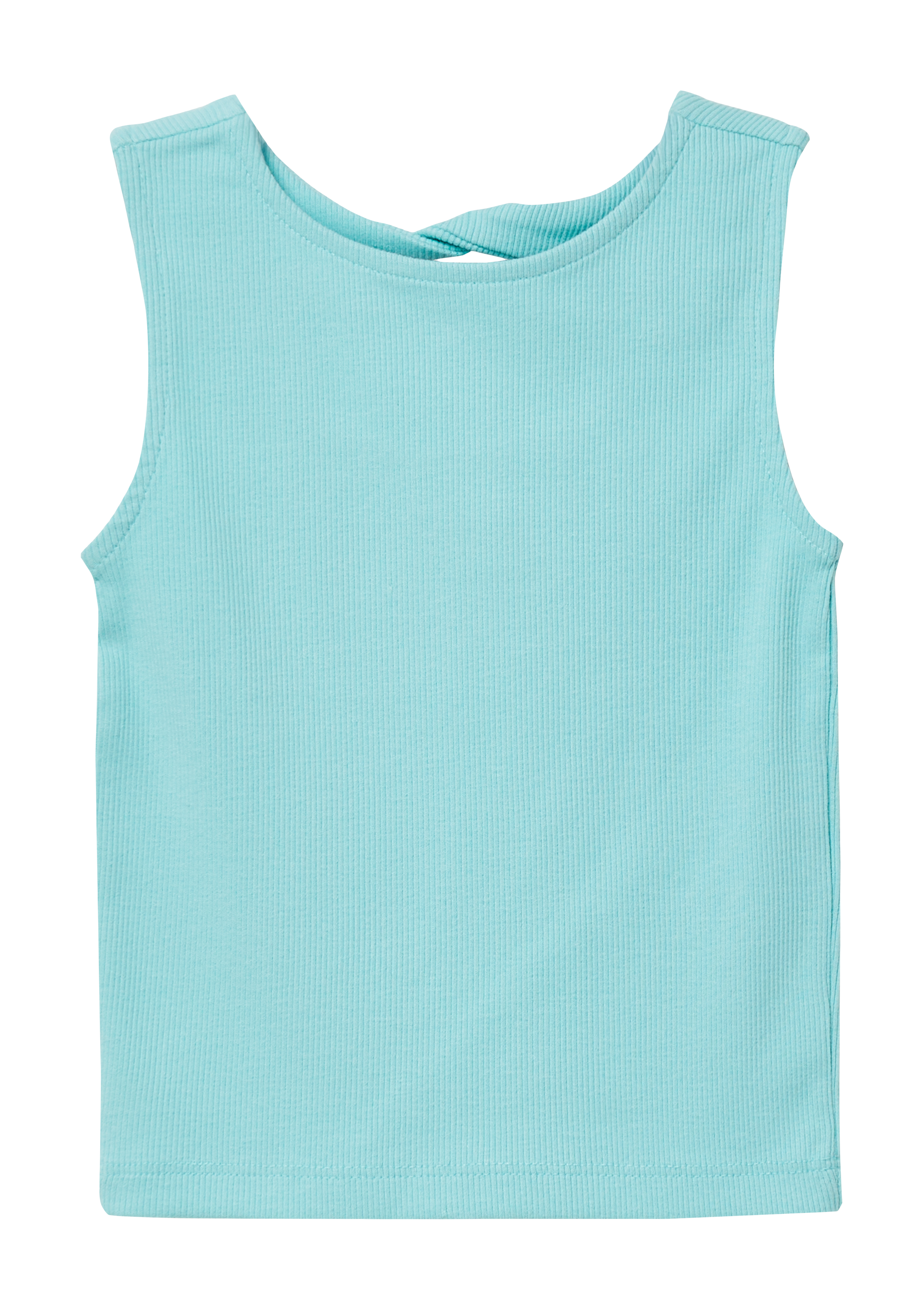 s.Oliver - Ripp-Top mit Cut-out am Rücken, Kinder, türkis