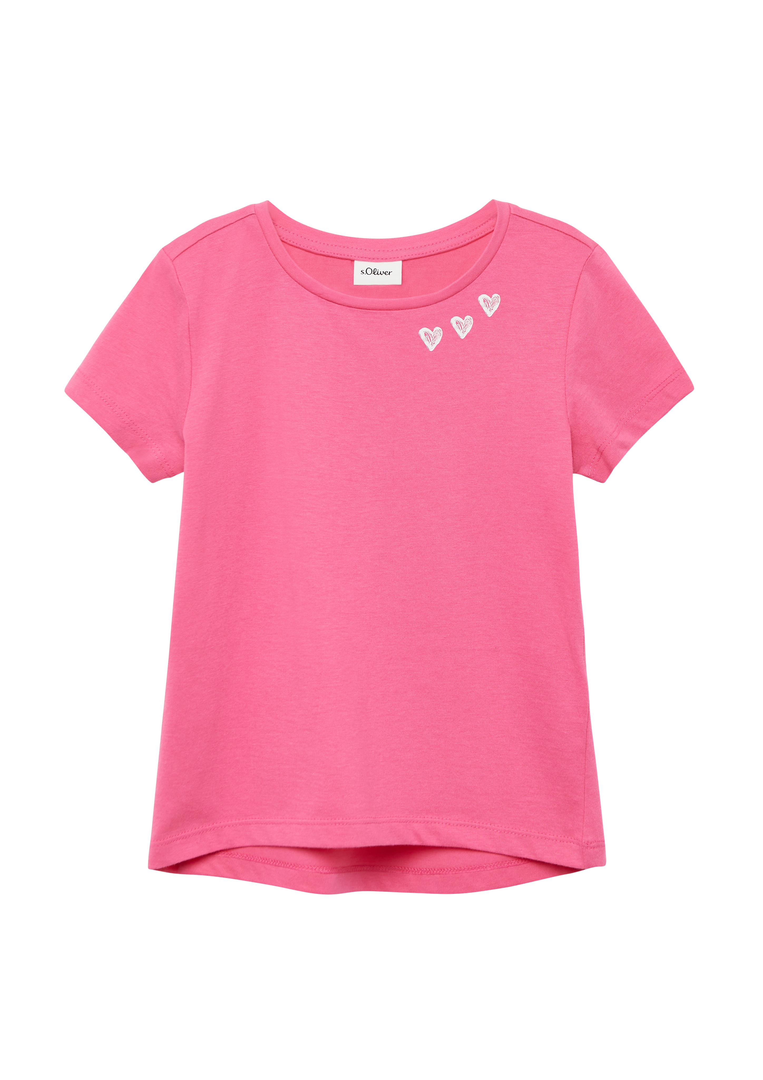 s.Oliver - T-Shirt im Loose Fit mit Front- und Rückenprint, Kinder, Rosa
