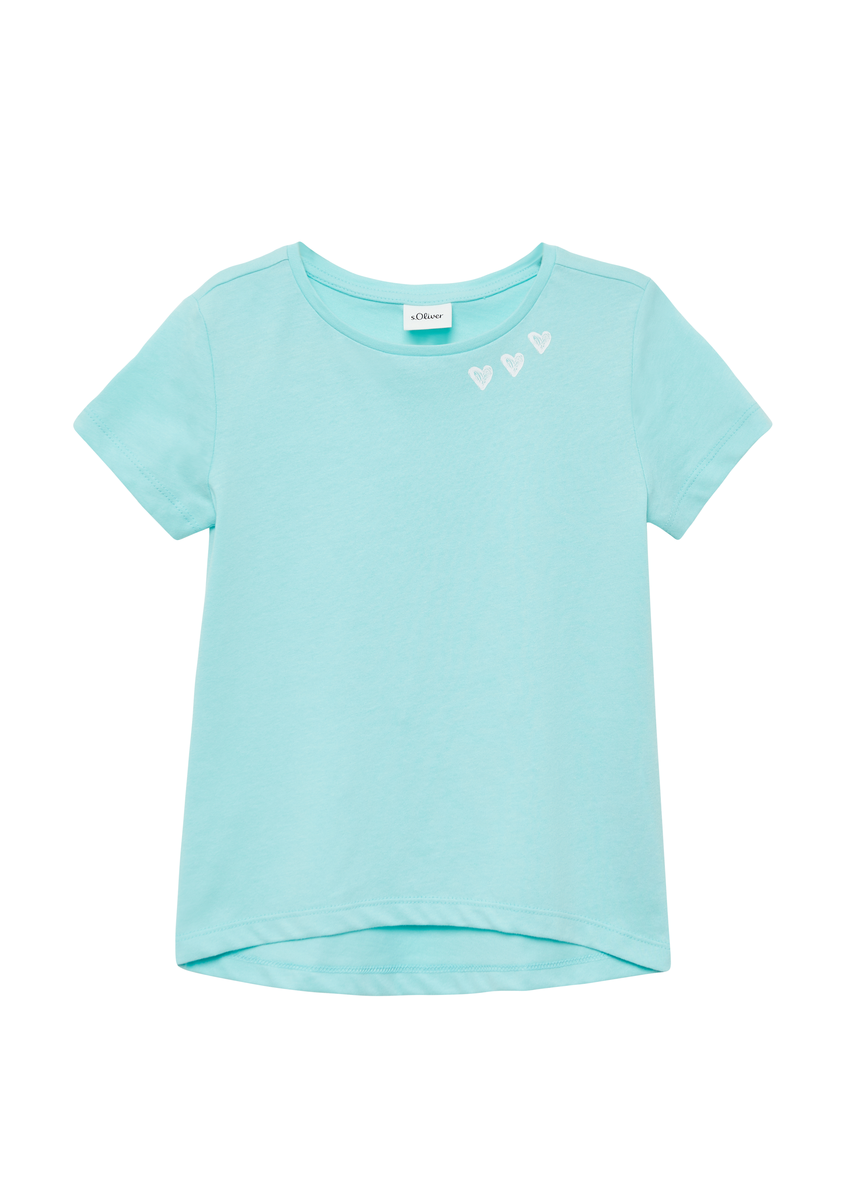s.Oliver - T-Shirt im Loose Fit mit Front- und Rückenprint, Kinder, türkis