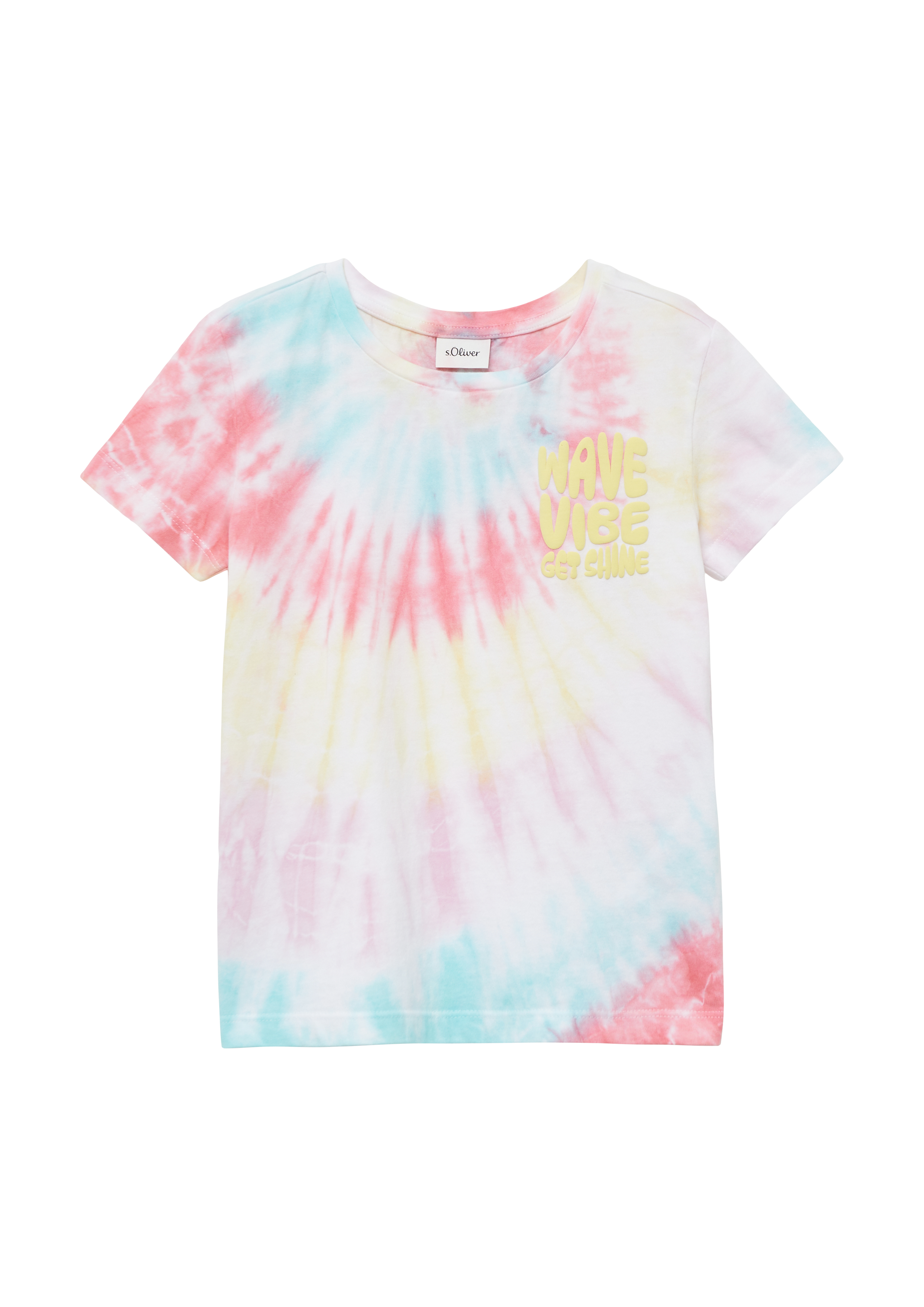 s.Oliver - T-Shirt im Loose Fit mit Batikmuster, Kinder, mehrfarbig