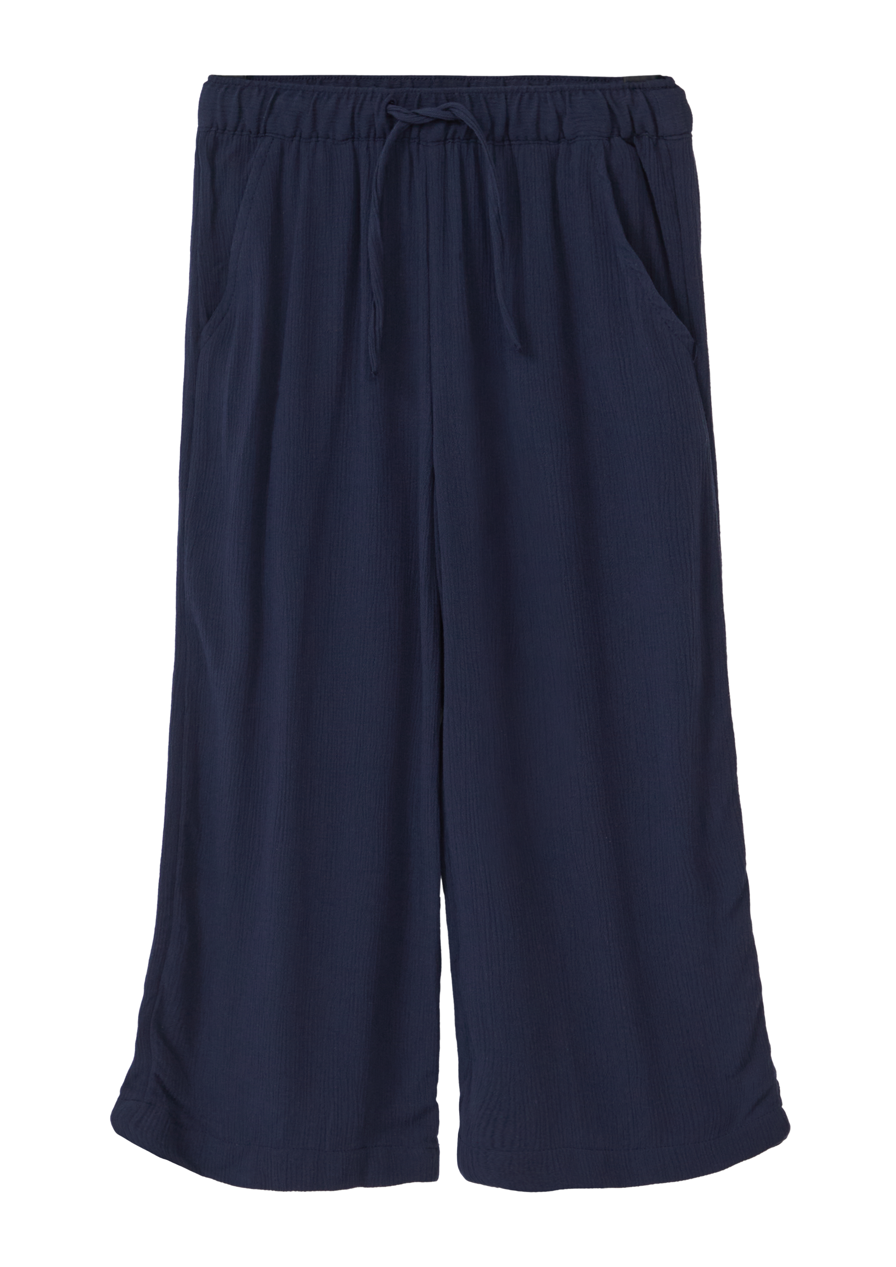 Thumbnail - s.Oliver - Wide-Leg-Hose aus crinkled Viskose mit Elastikbund, Kinder, blau