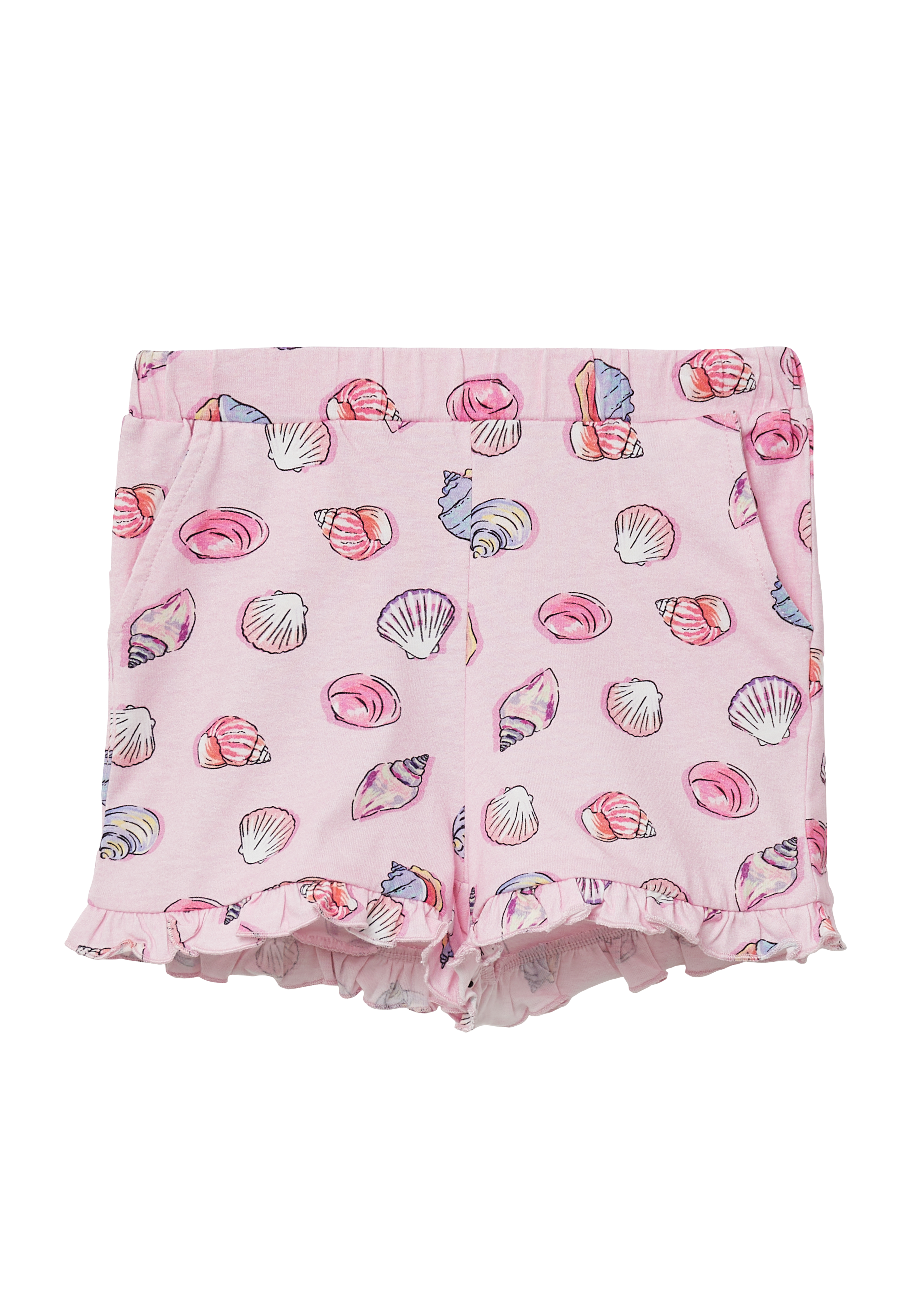 s.Oliver - Jersey-Shorts mit Rüschen und Elastikbund, Kinder, Rosa