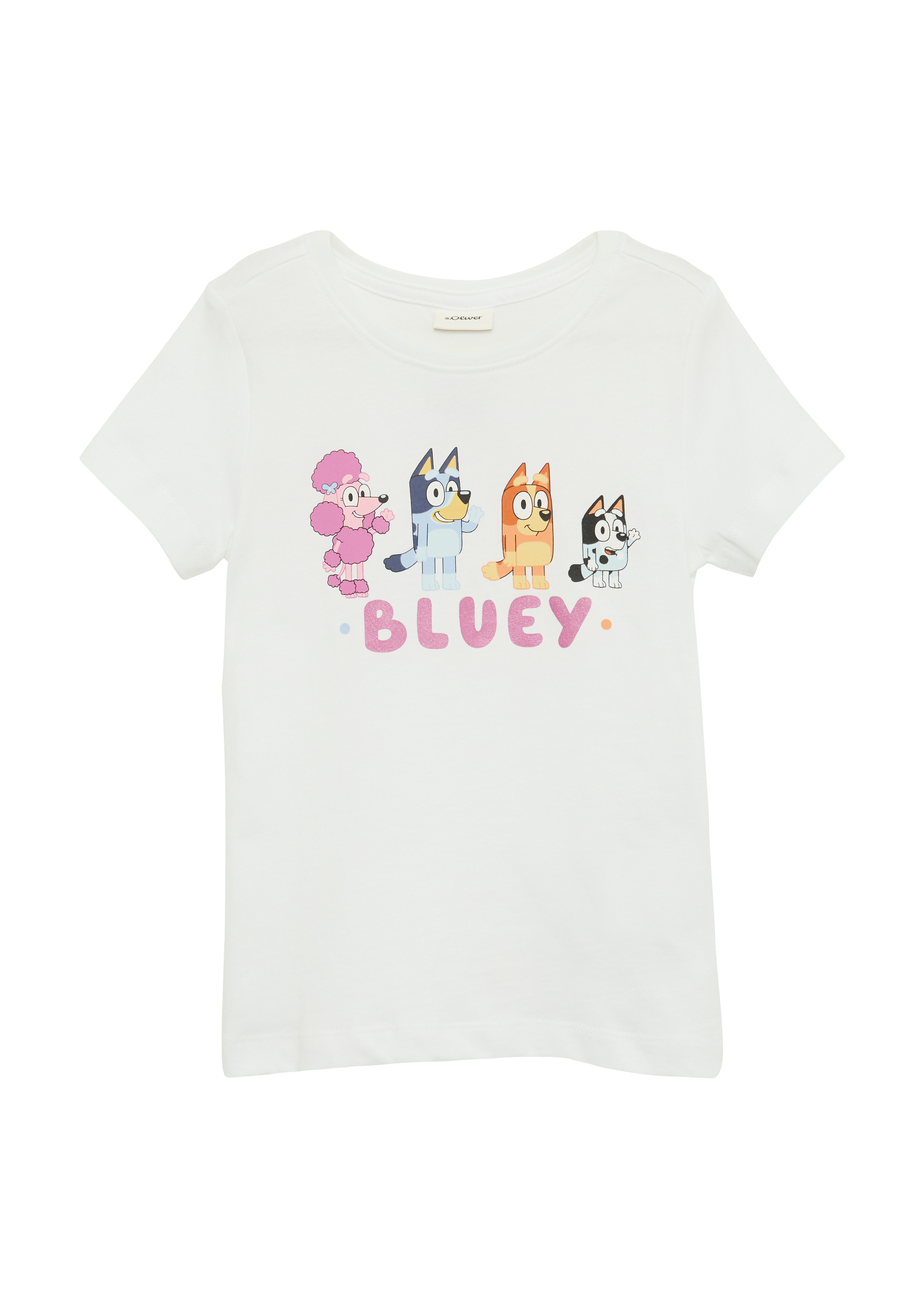 s.Oliver - Baumwoll-T-Shirt mit Bluey-Print®, Kinder, weiß