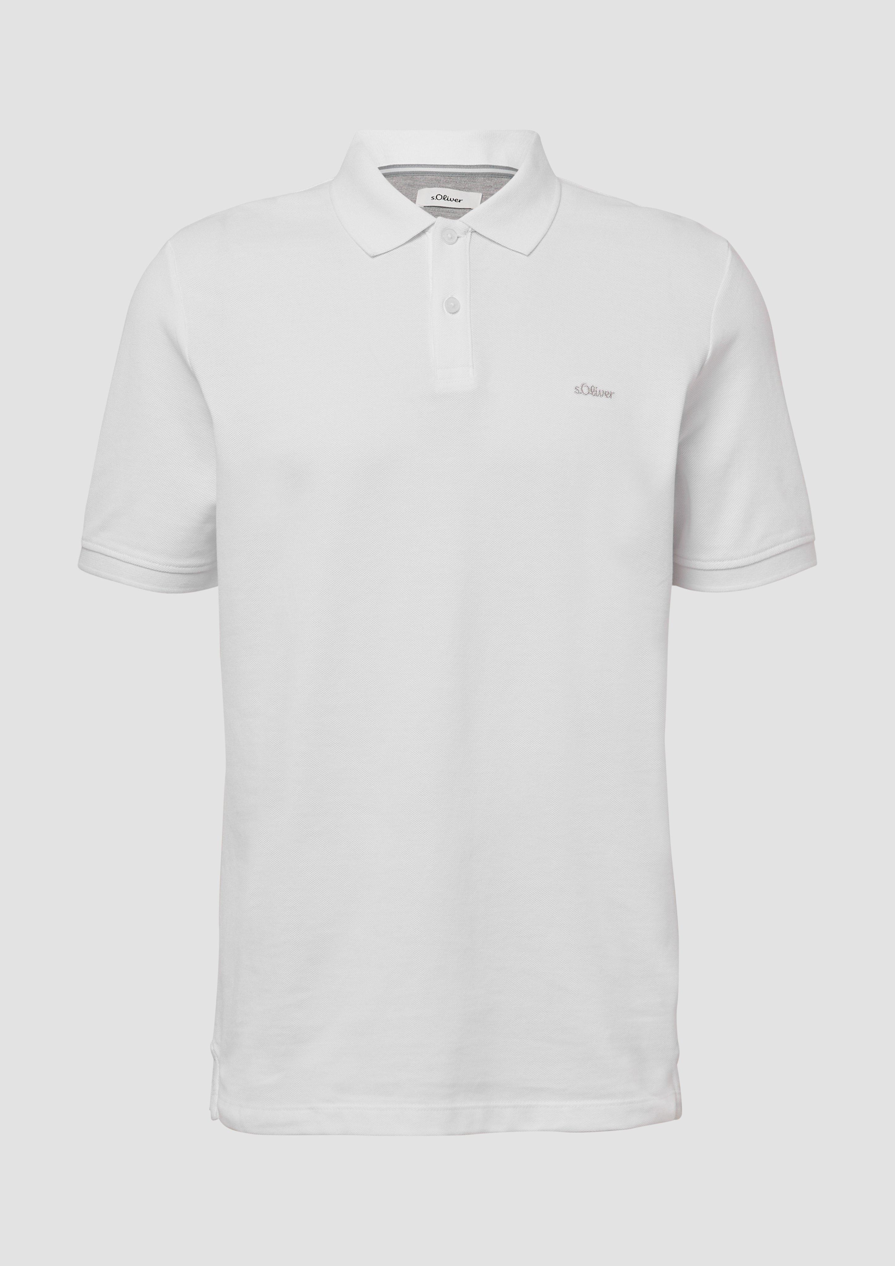 s.Oliver - Poloshirt aus Baumwollpiqué, Herren, weiß