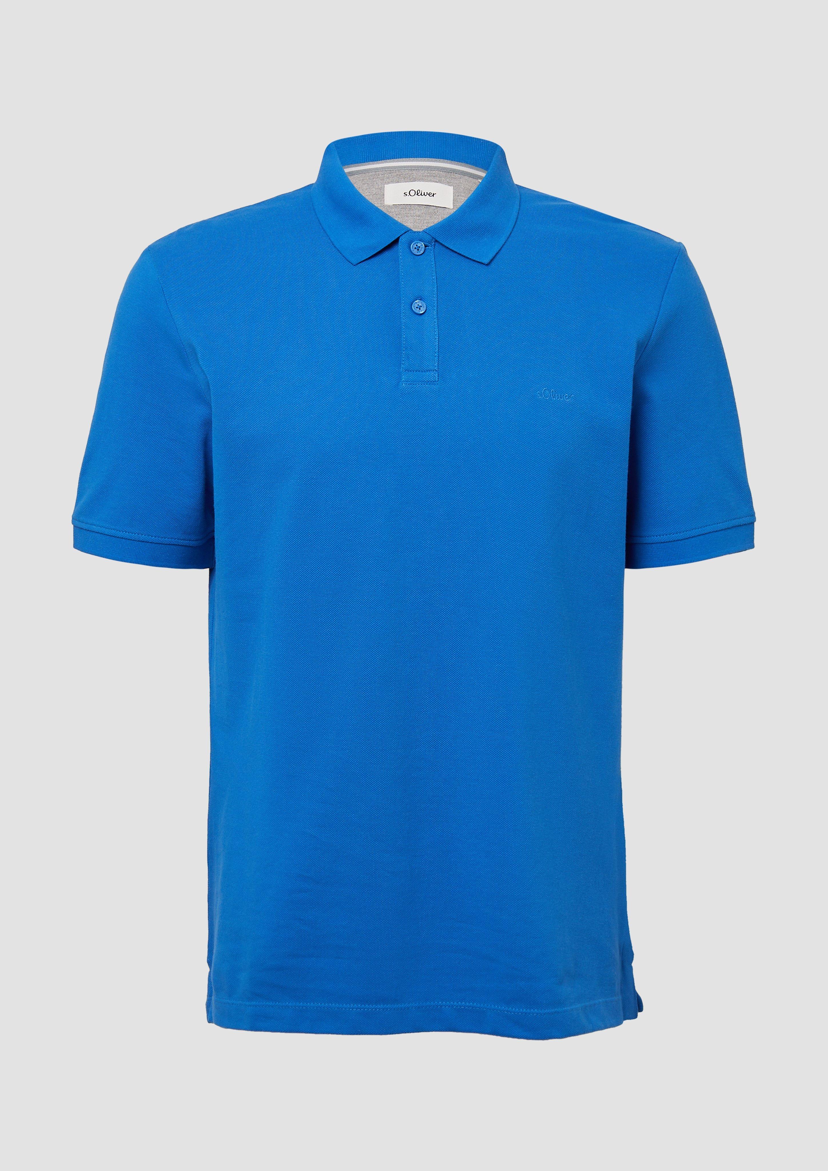 s.Oliver - Poloshirt aus Baumwollpiqué, Herren, blau